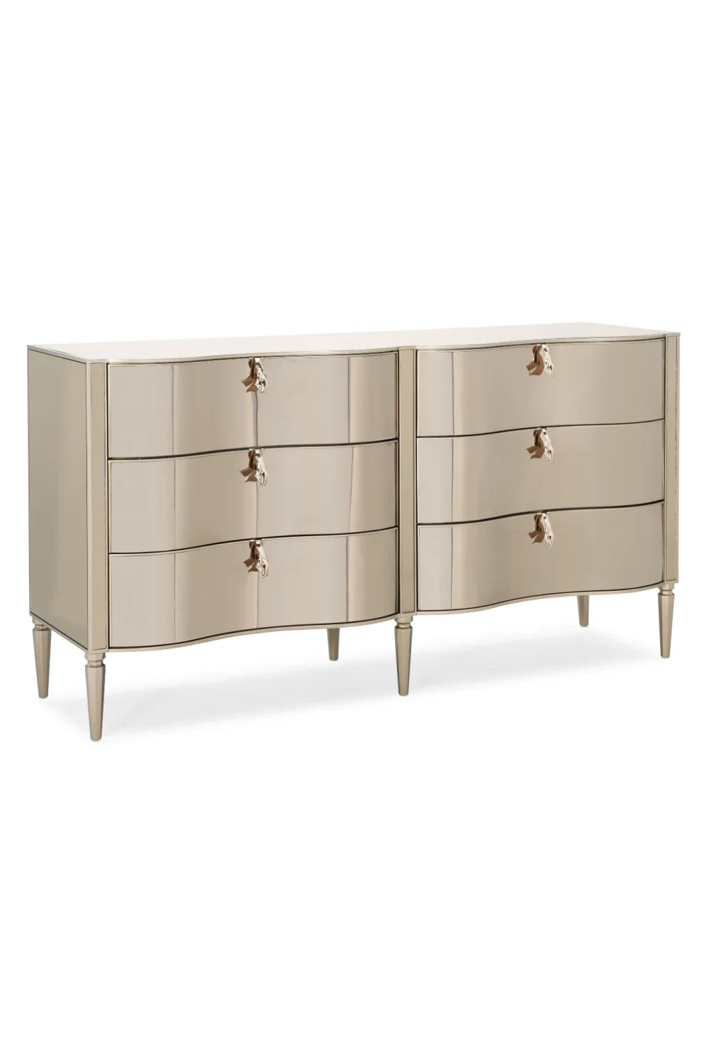 Luxury Modern Gold 6-Drawer Dresser European Style for Villa