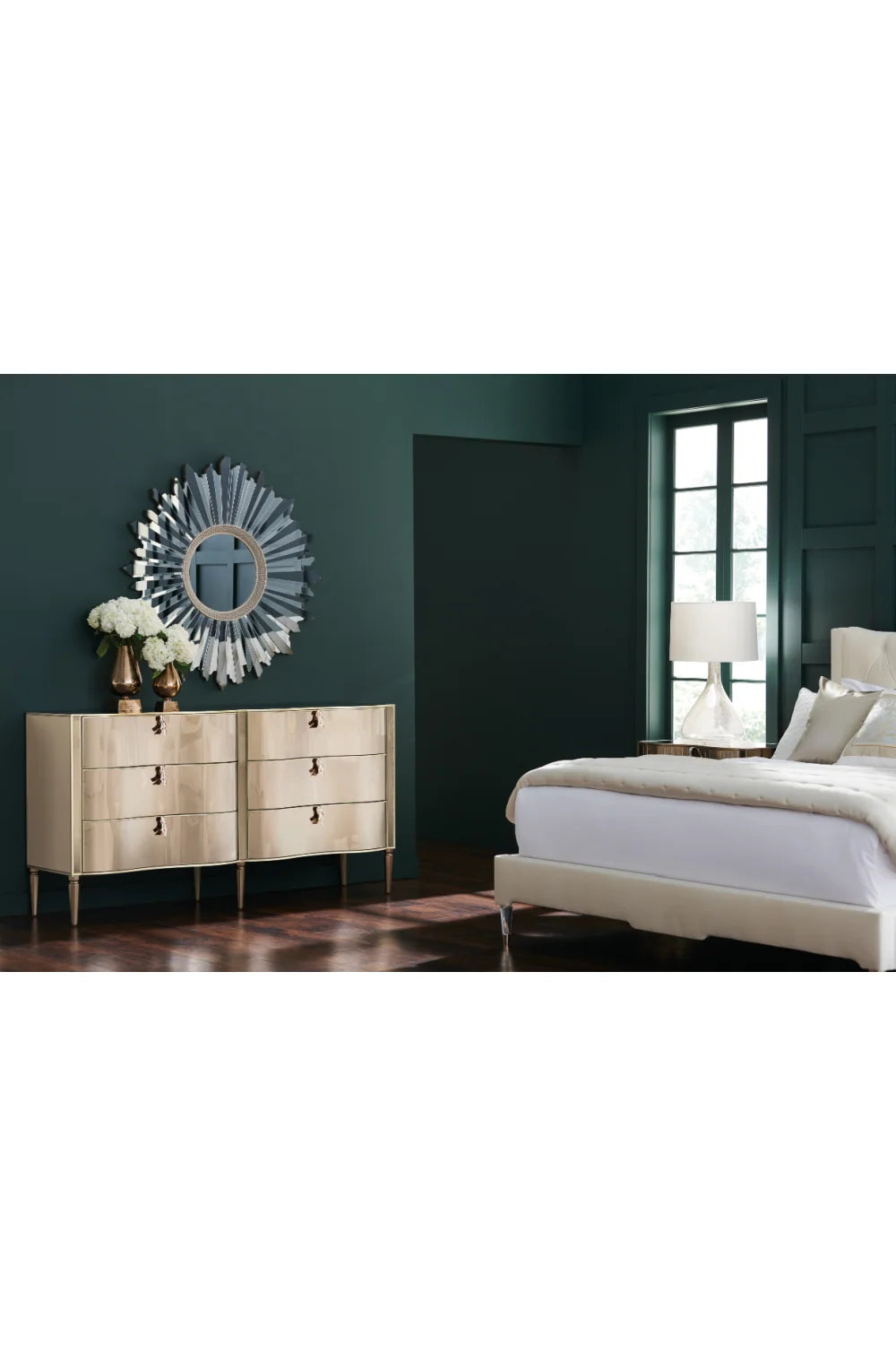 Luxury Modern Gold 6-Drawer Dresser European Style for Villa