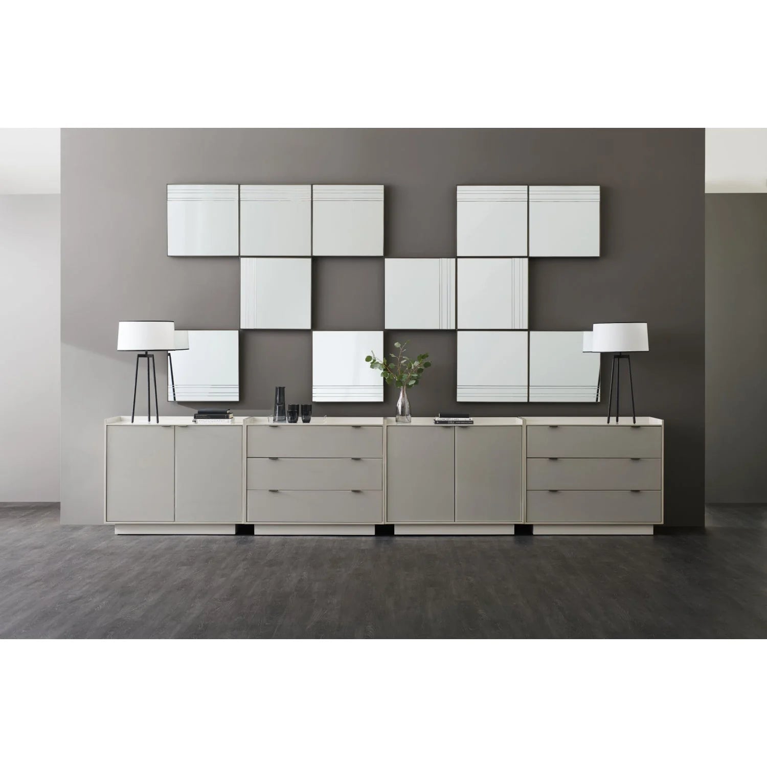 Luxury Modern Gray 2-Door Chest European Style for Villa
