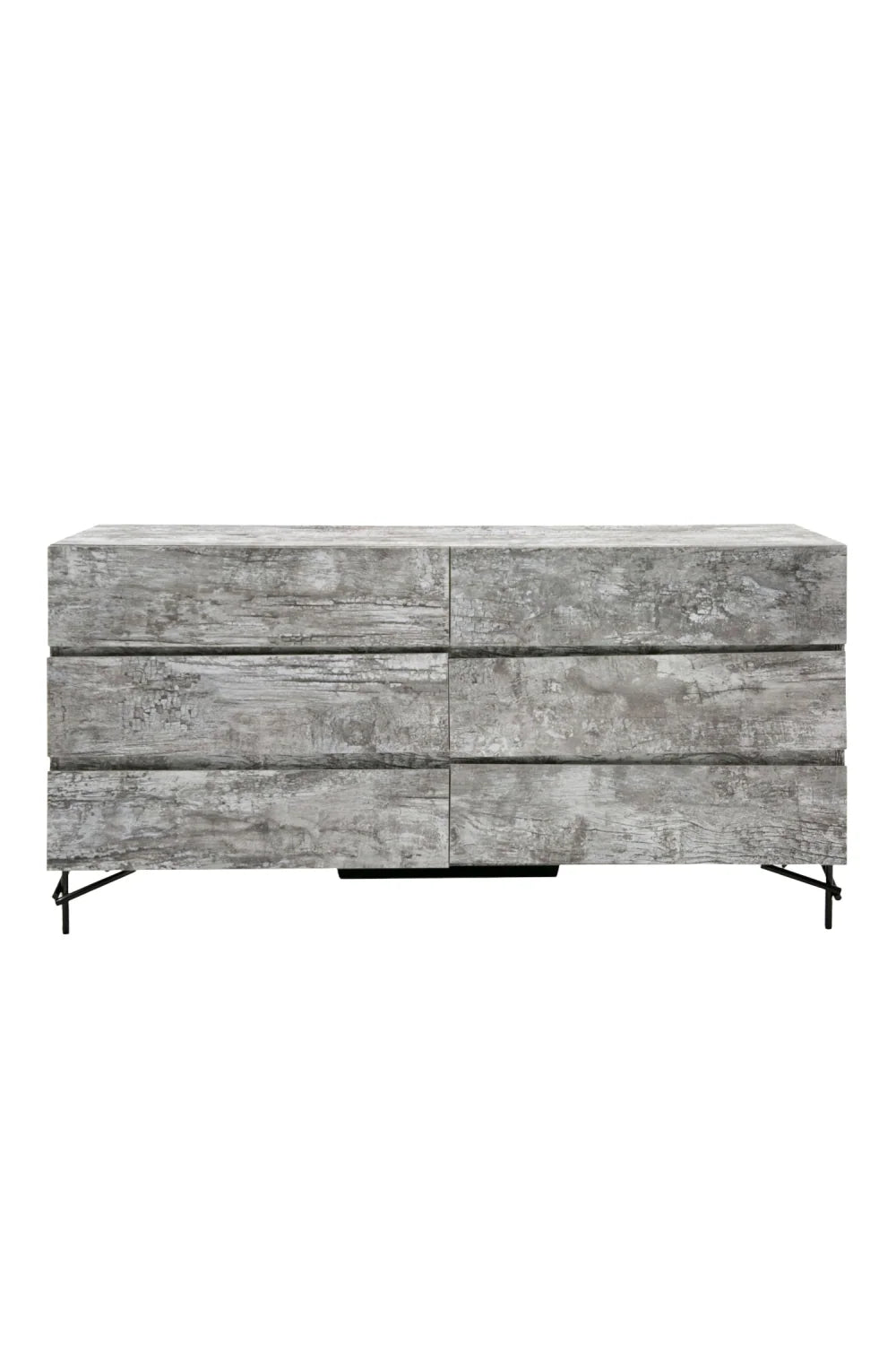 Luxury Modern Gray 6-Drawer Dresser European Style for Villa
