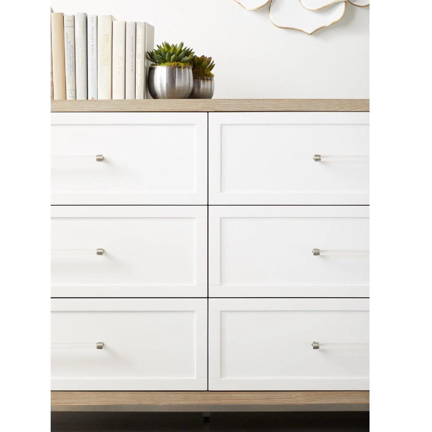 Luxury Modern Gray Acacia Dresser European Style for Villa