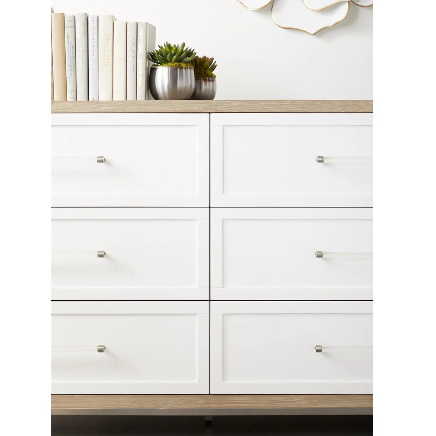 Luxury Modern Gray Acacia Dresser European Style for Villa