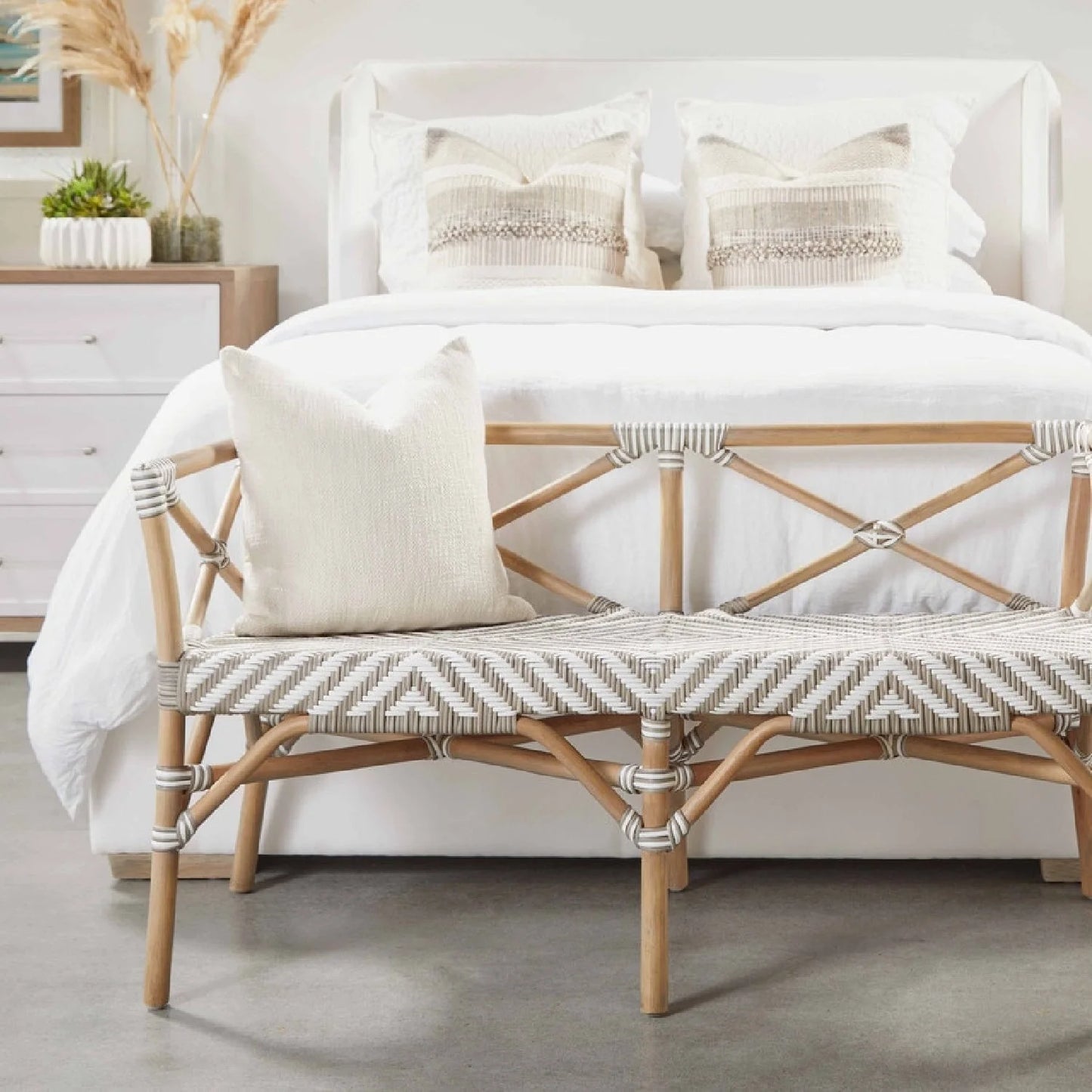 Luxury Modern Gray Acacia Dresser European Style for Villa