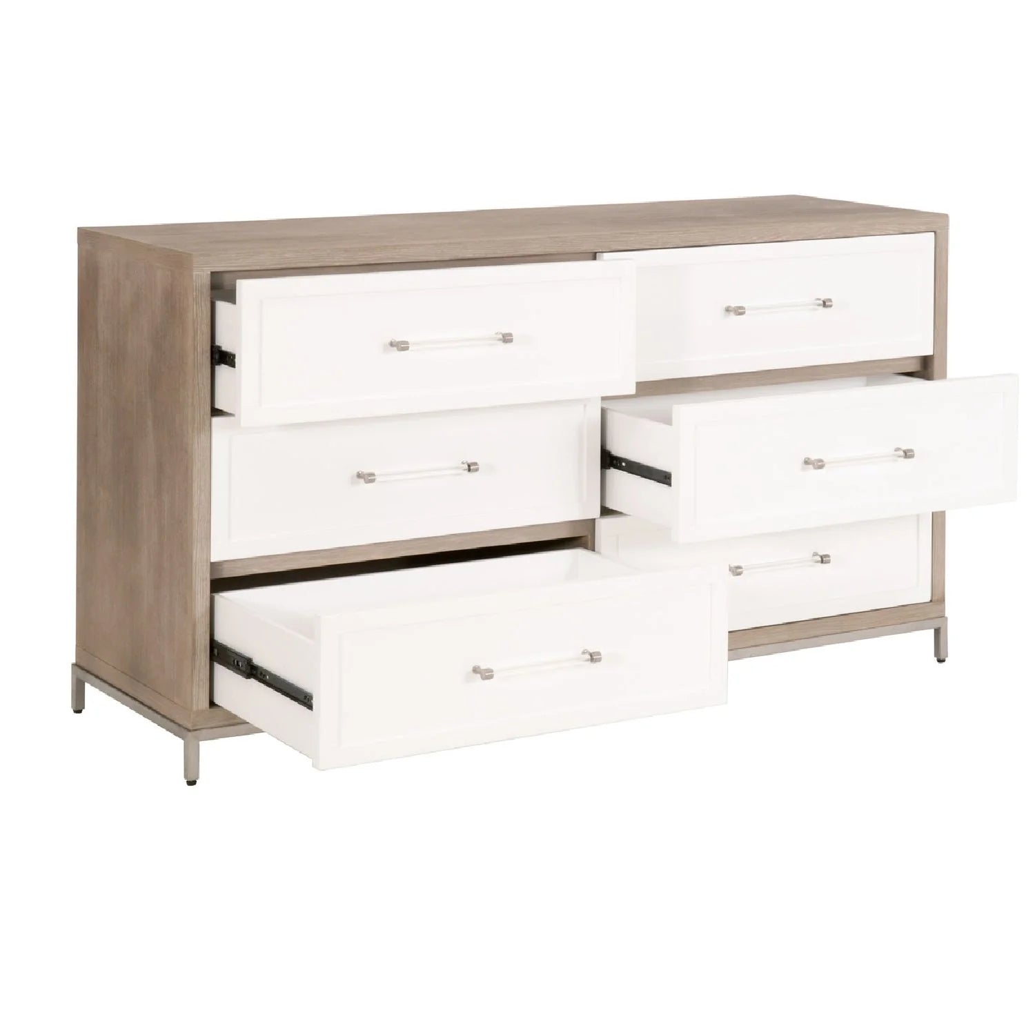 Luxury Modern Gray Acacia Dresser European Style for Villa