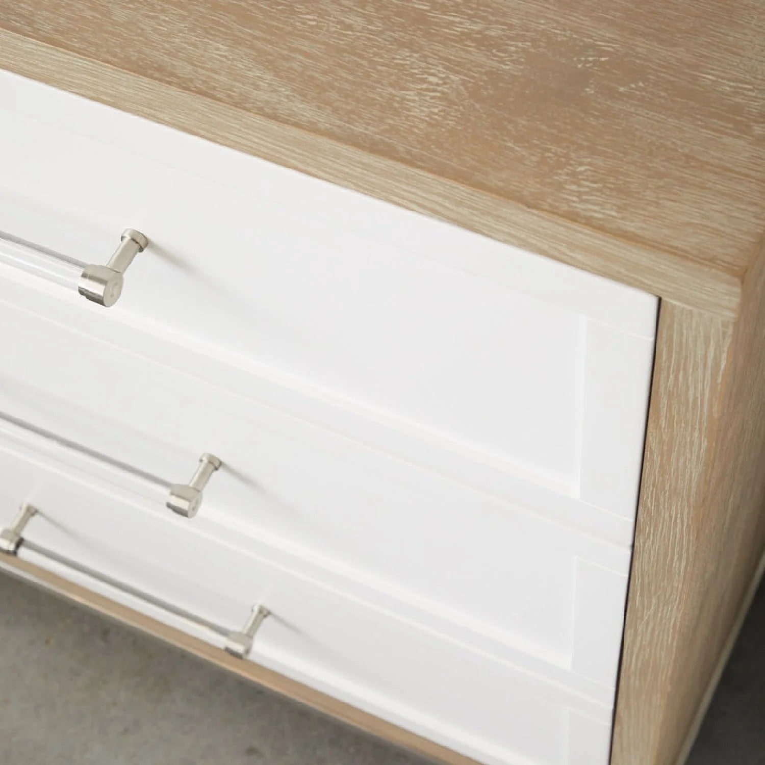 Luxury Modern Gray Acacia Dresser European Style for Villa