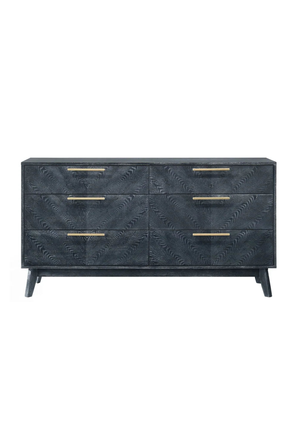 Luxury Modern Gray Ash 6-Drawer Dresser European Style for Villa