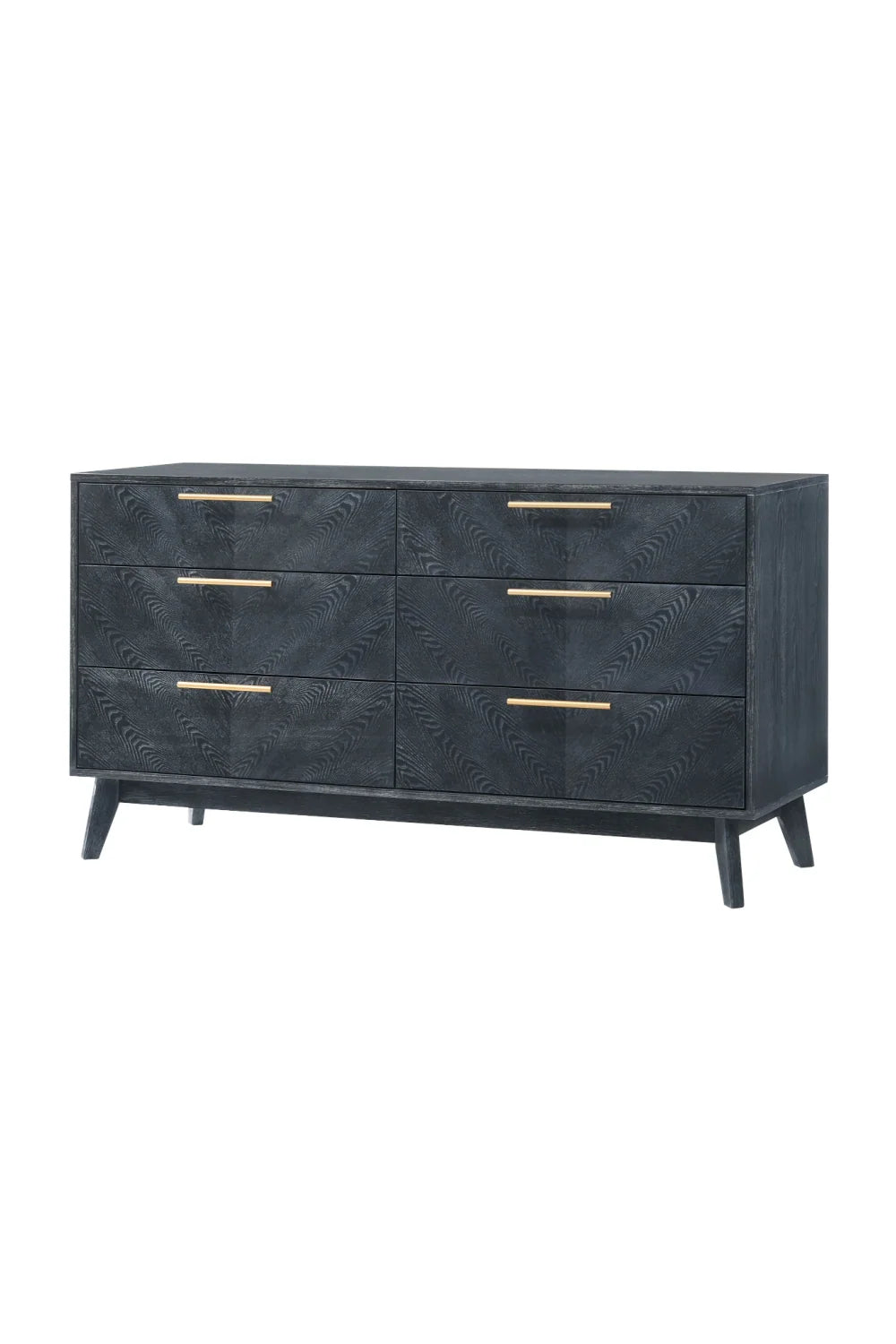 Luxury Modern Gray Ash 6-Drawer Dresser European Style for Villa