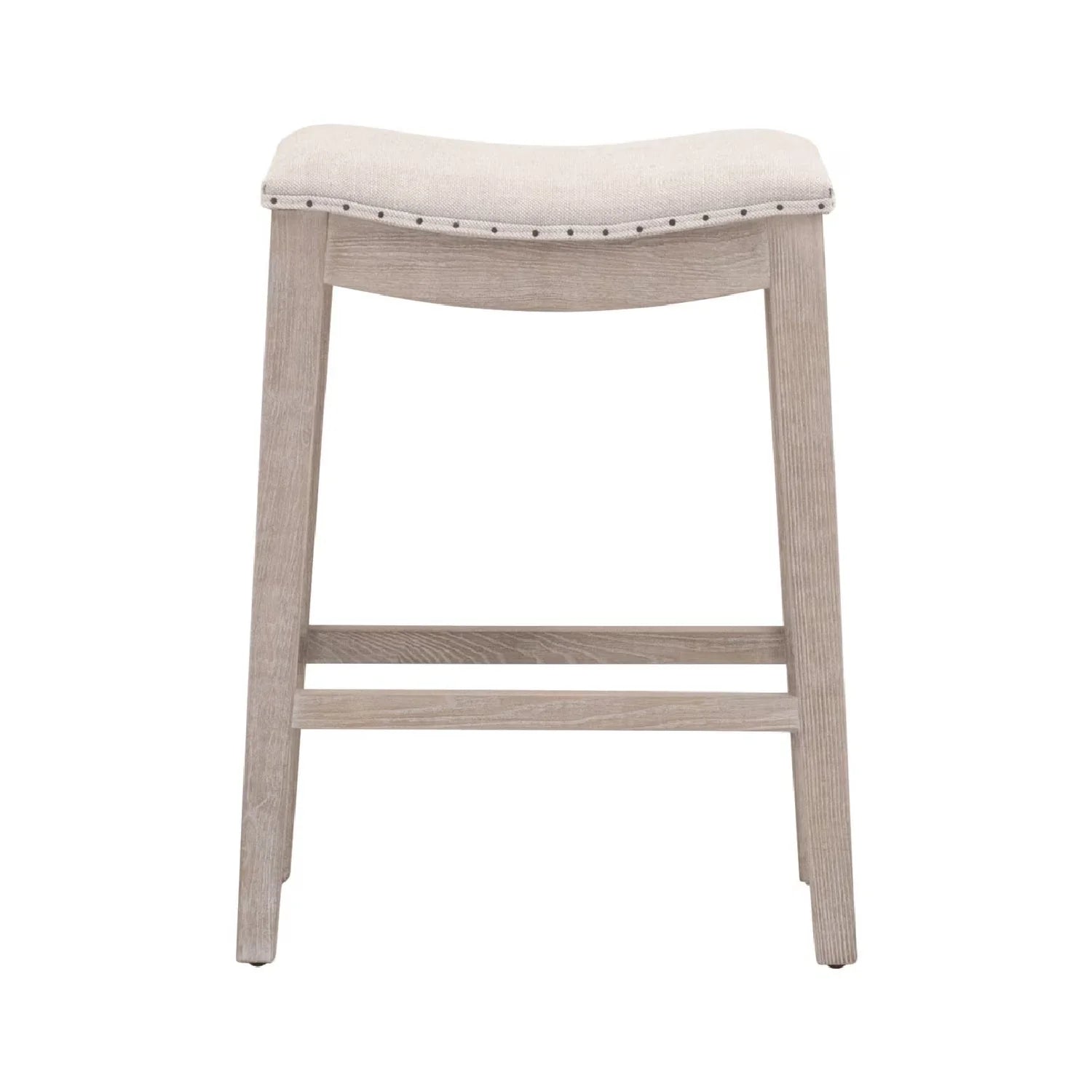 Luxury Modern Gray Ash Wood Counter Stool European Style for Villa