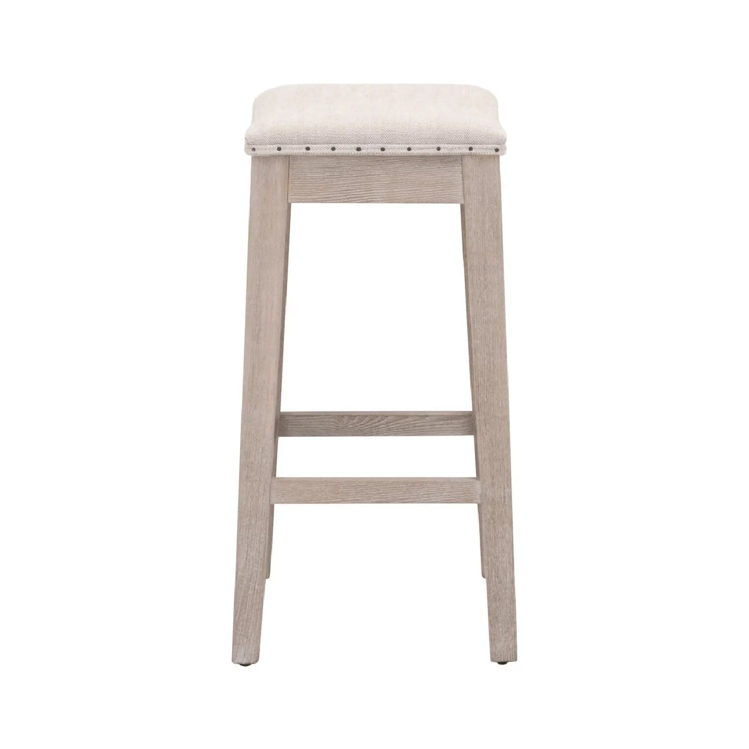 Luxury Modern Gray Ash Wood Counter Stool European Style for Villa