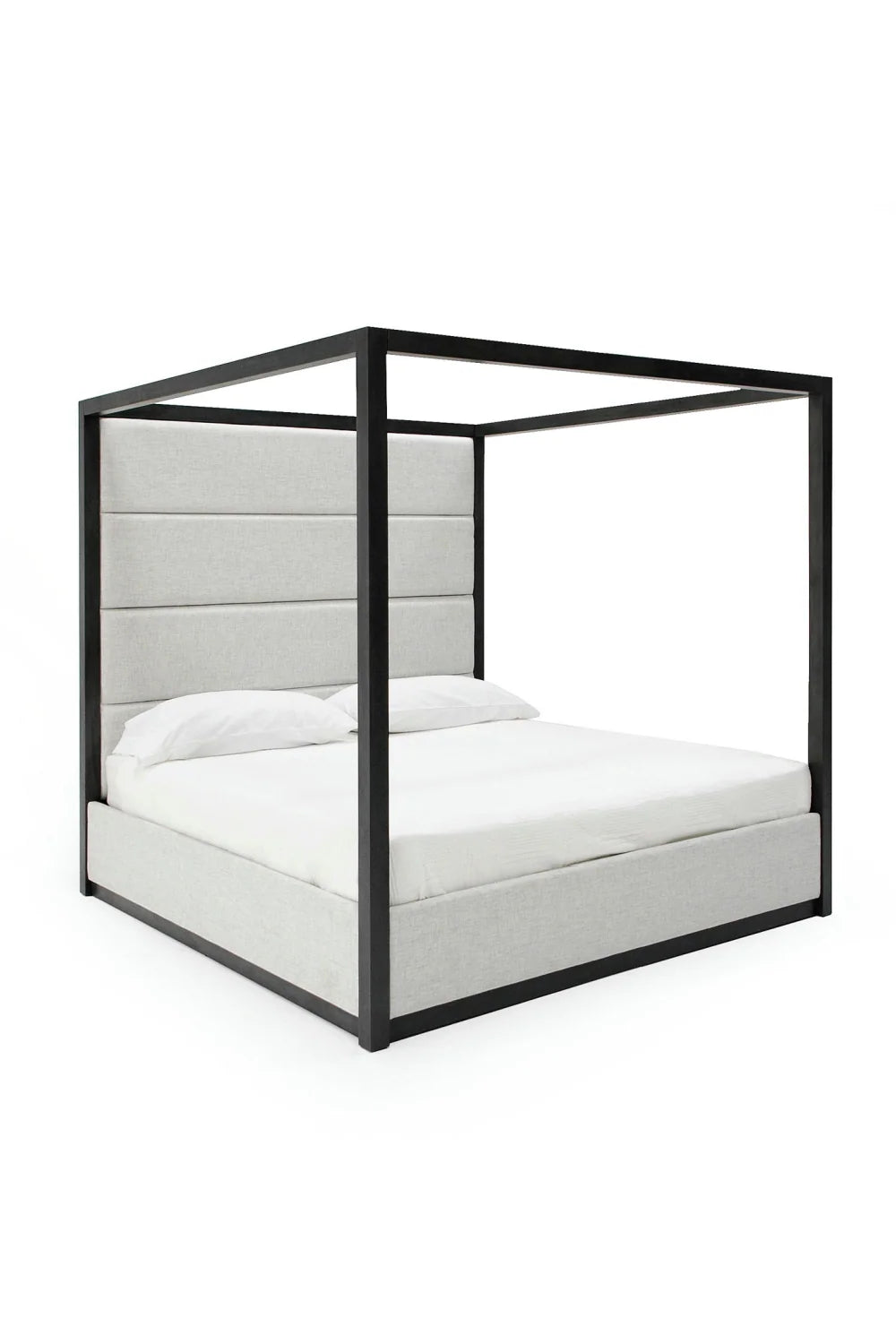Luxury Modern Gray Canopy Bed European Style for Villa