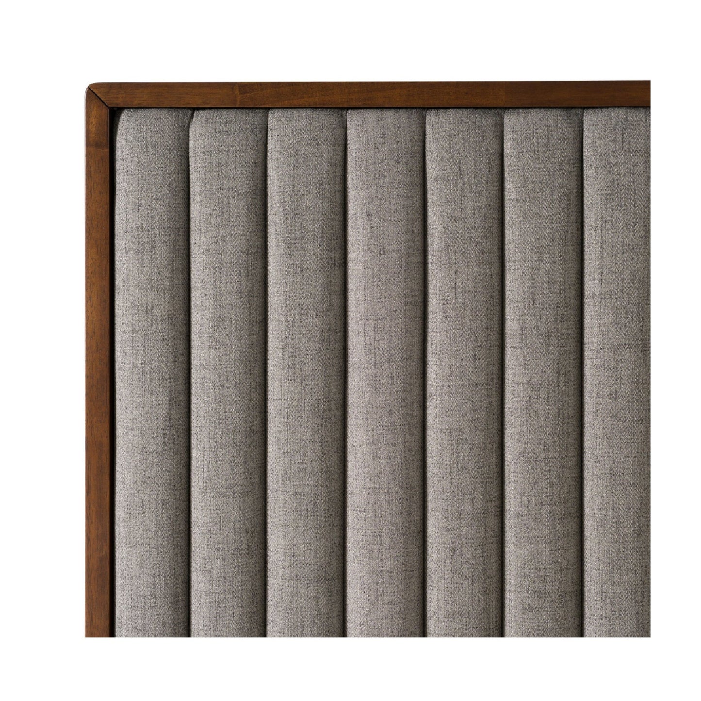 Luxury Modern Gray Channel Tufted Bed European Style for Villa