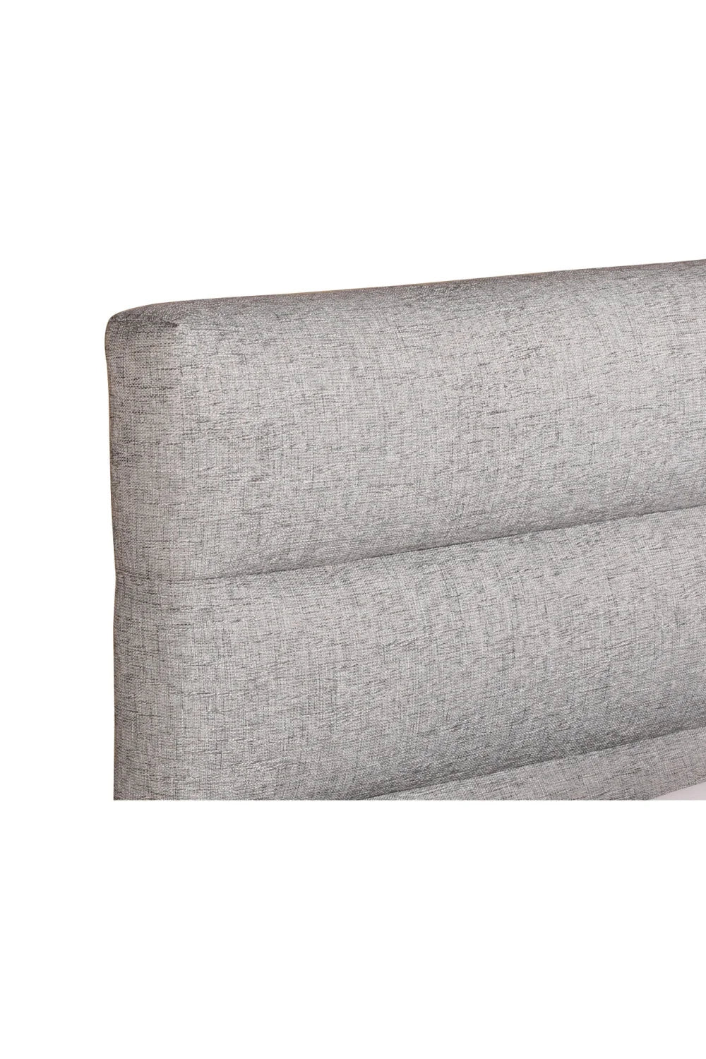 Luxury Modern Gray Channeled Fabric Queen Bed European Style for Villa