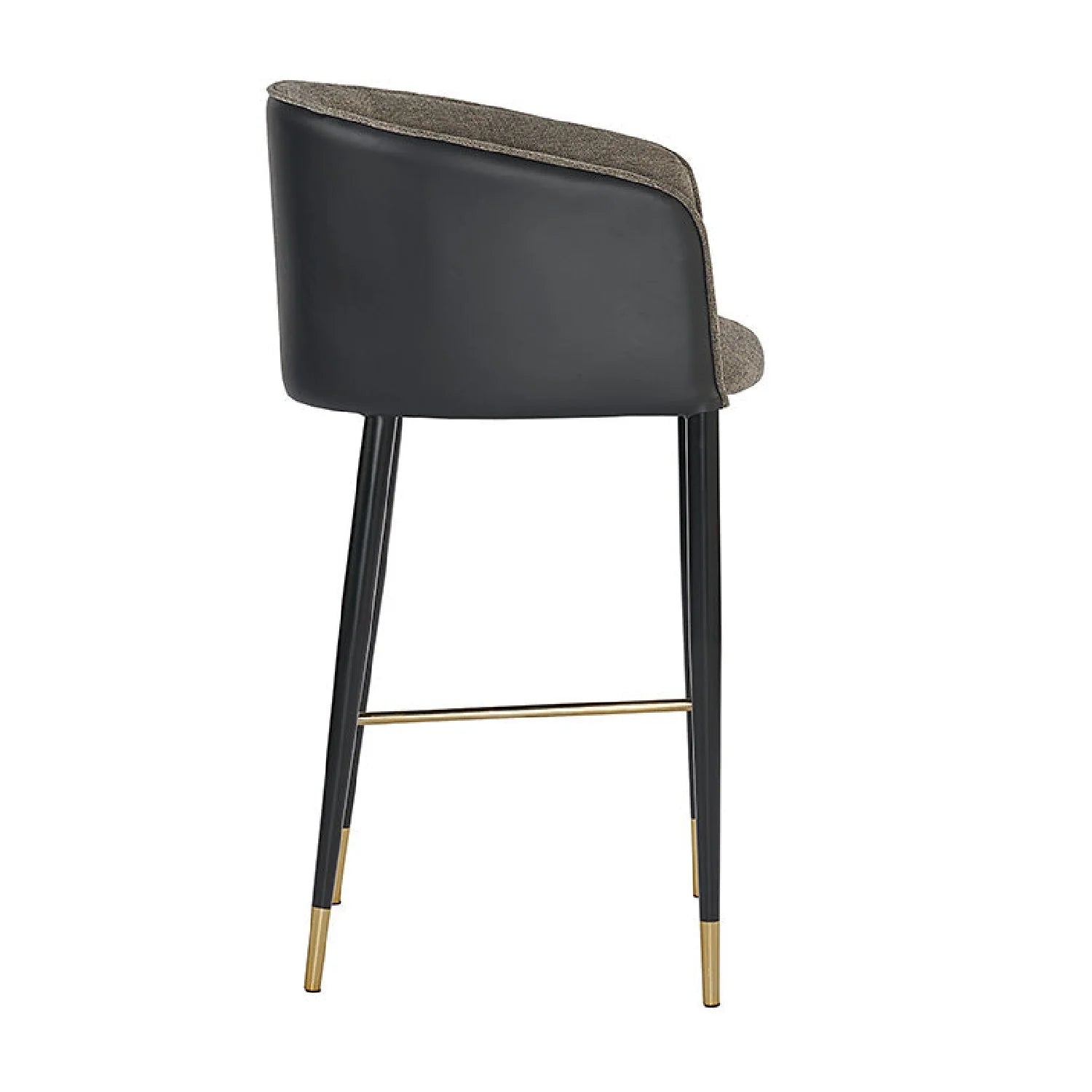 Luxury Modern Gray Fabric Bar Stool European Style for Villa