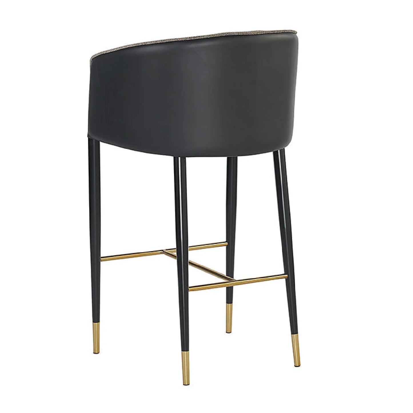Luxury Modern Gray Fabric Bar Stool European Style for Villa