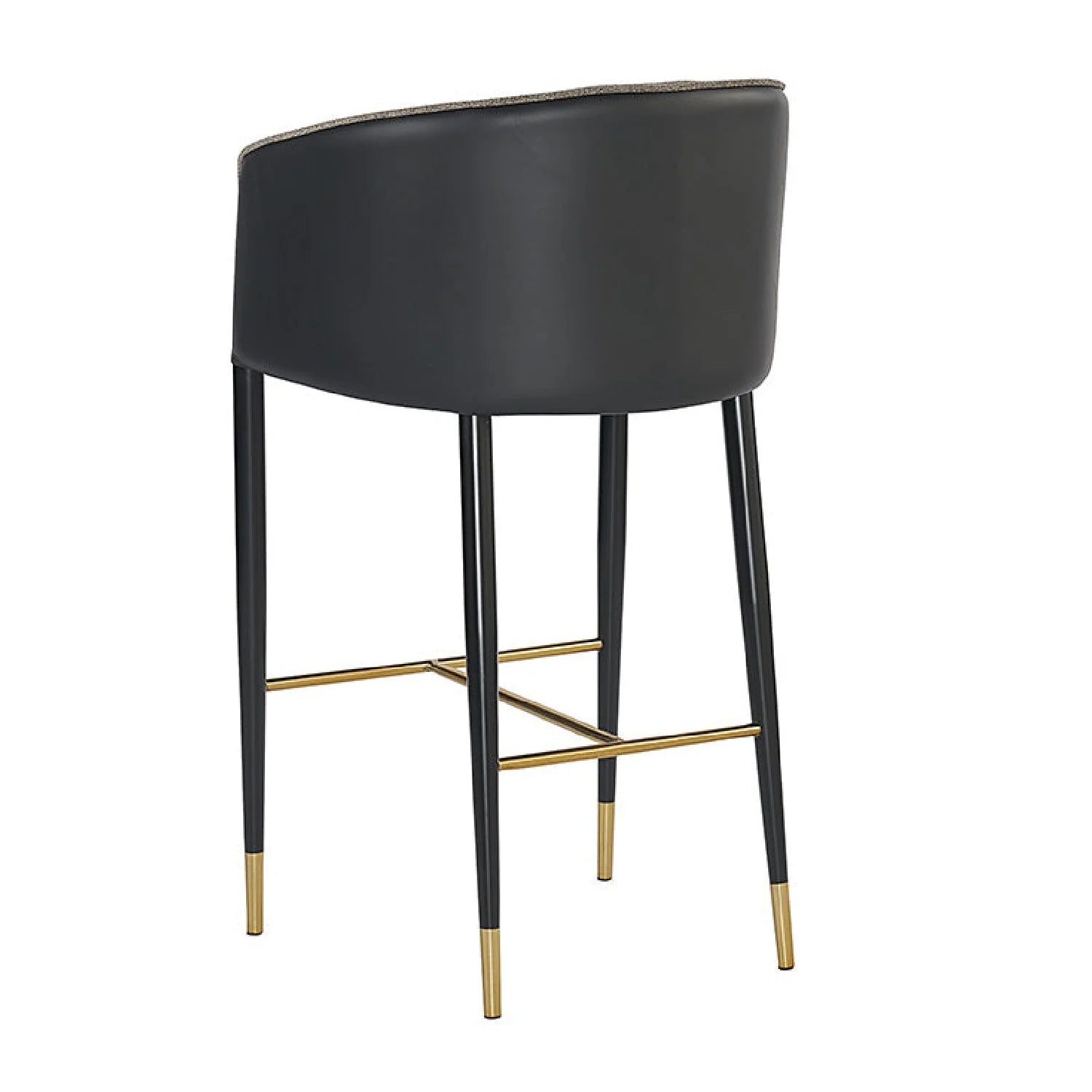 Luxury Modern Gray Fabric Bar Stool European Style for Villa