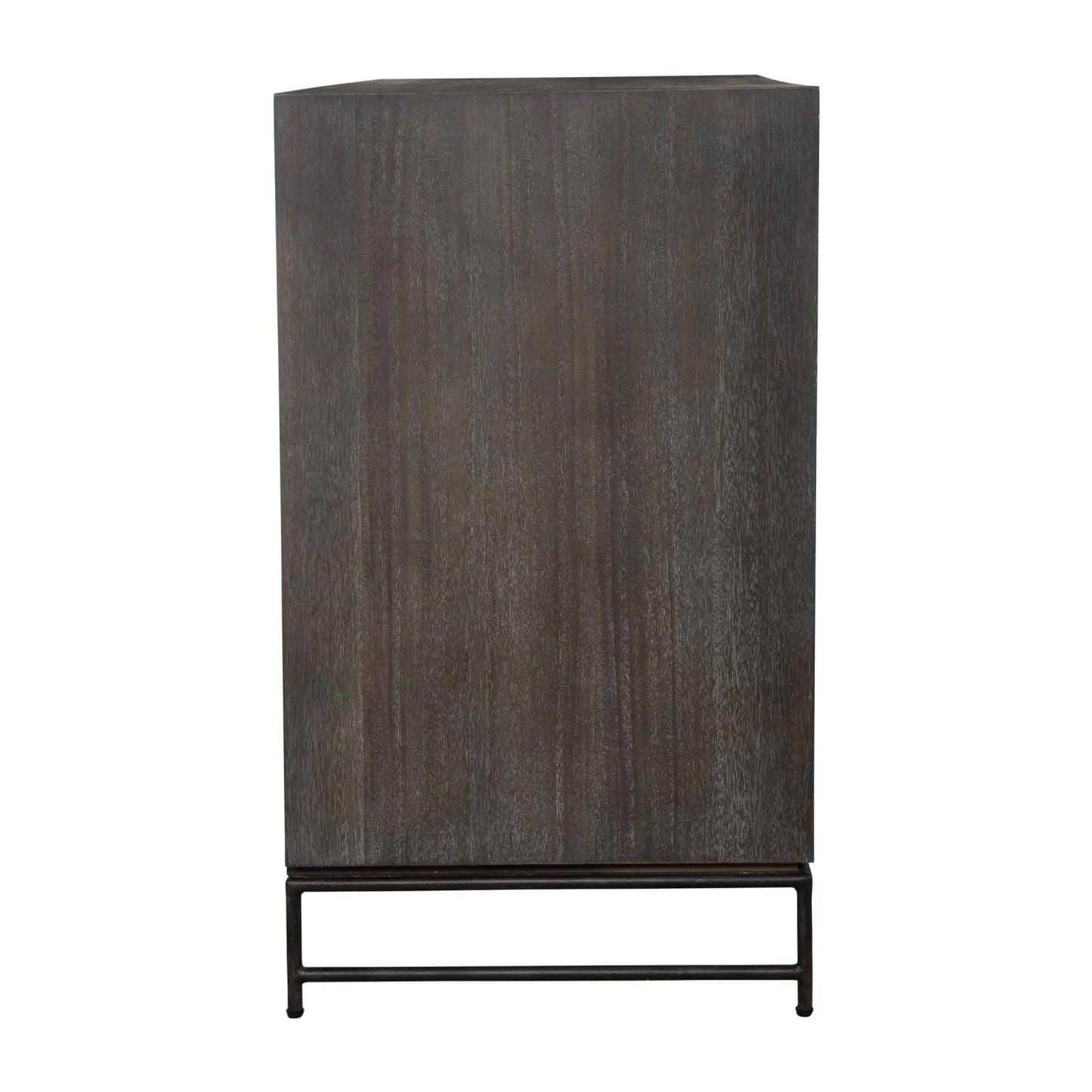 Luxury Modern Gray Glazed Acacia 3-Drawer Chest European Style for Villa