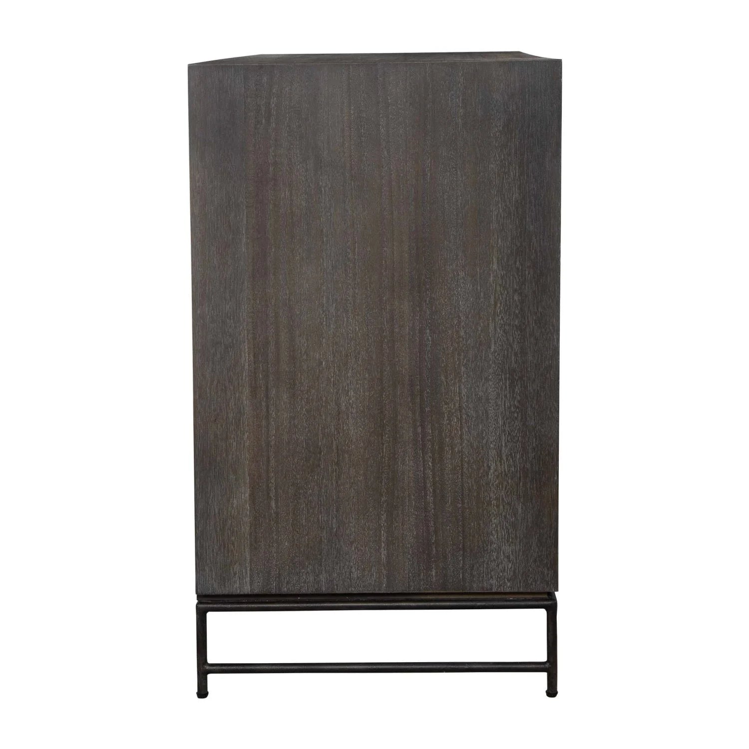 Luxury Modern Gray Glazed Acacia 3-Drawer Chest European Style for Villa
