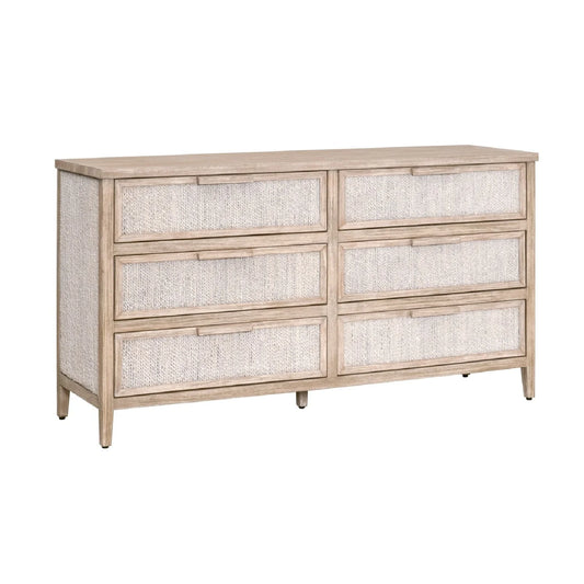 Luxury Modern Gray Mahogany Dresser European Style for Villa