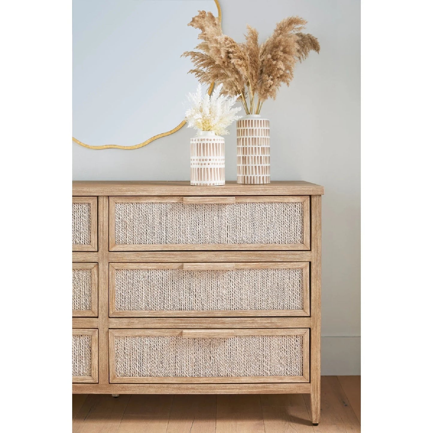 Luxury Modern Gray Mahogany Dresser European Style for Villa