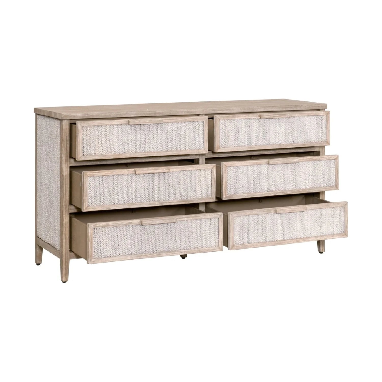 Luxury Modern Gray Mahogany Dresser European Style for Villa