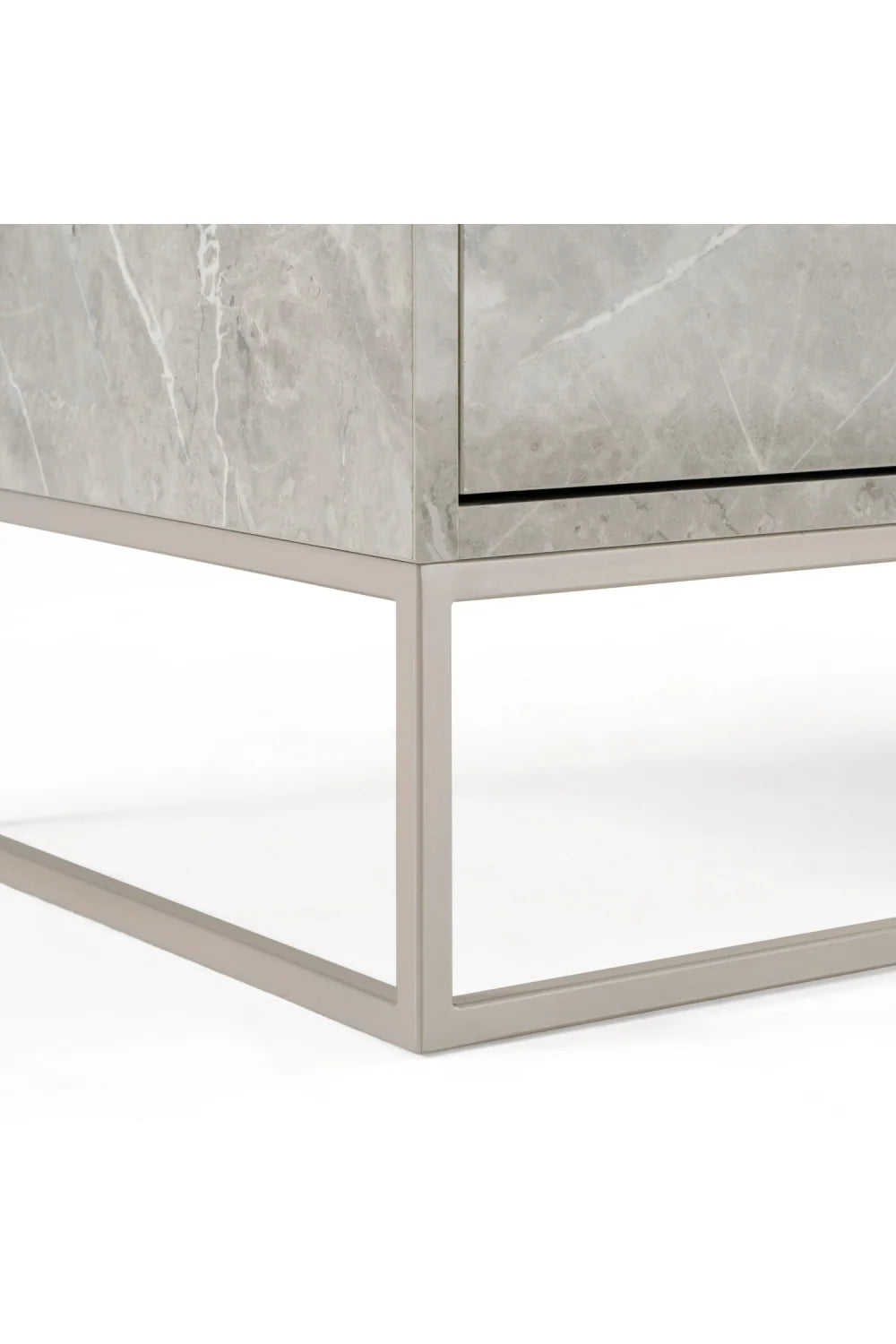 Luxury Modern Gray Marble Six Drawer Dresser European Style for Villa