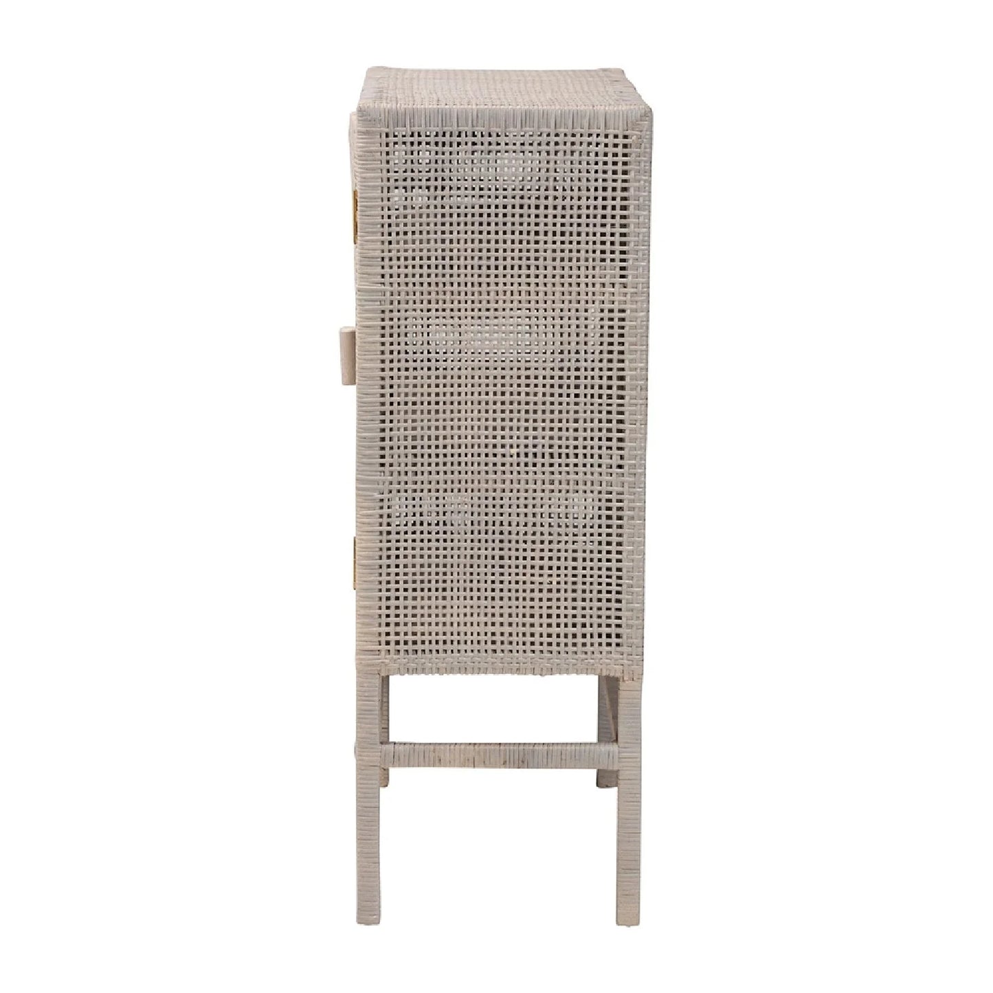 Luxury Modern Gray Rattan 2-Door Cabinet European Style for Villa