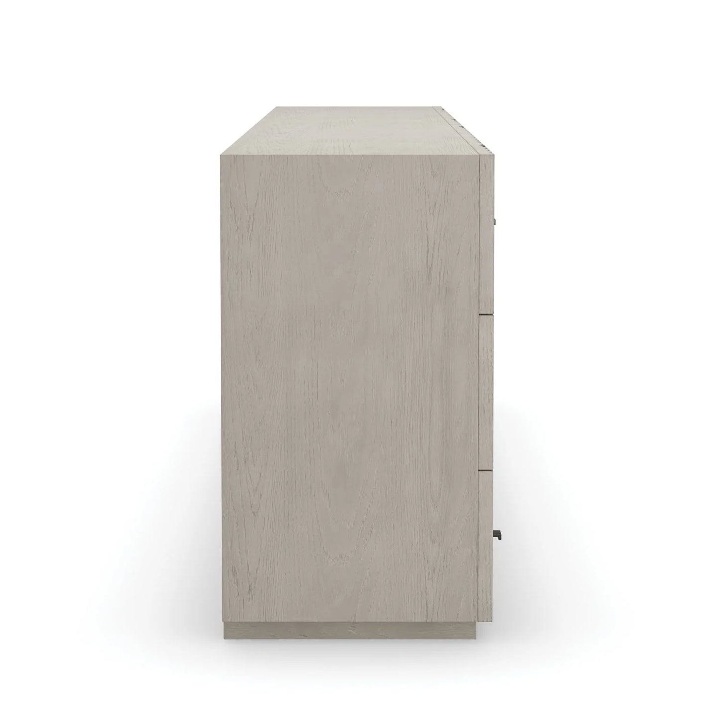 Luxury Modern Gray Slatted 6-Drawer Dresser European Style for Villa