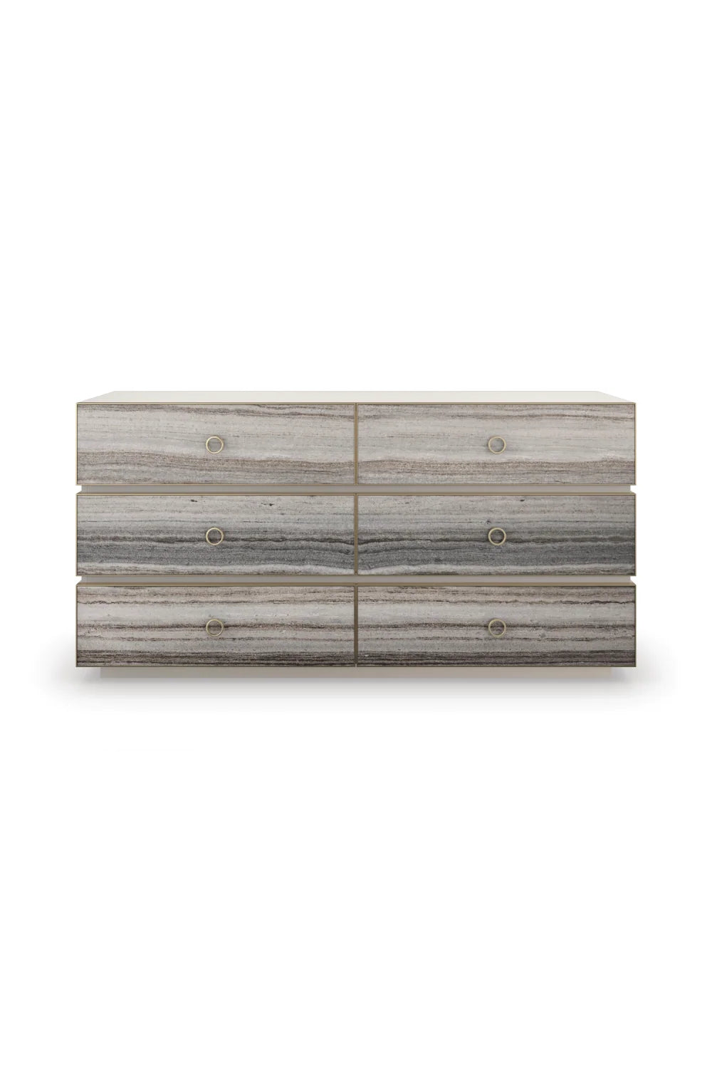 Luxury Modern Gray Stone Dresser European Style for Villa