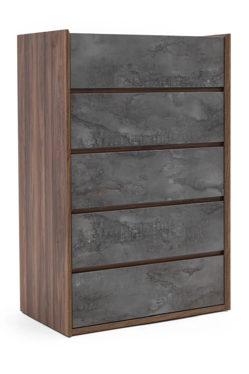Luxury Modern Gray Stucco 5-Drawer Chest European Style for Villa