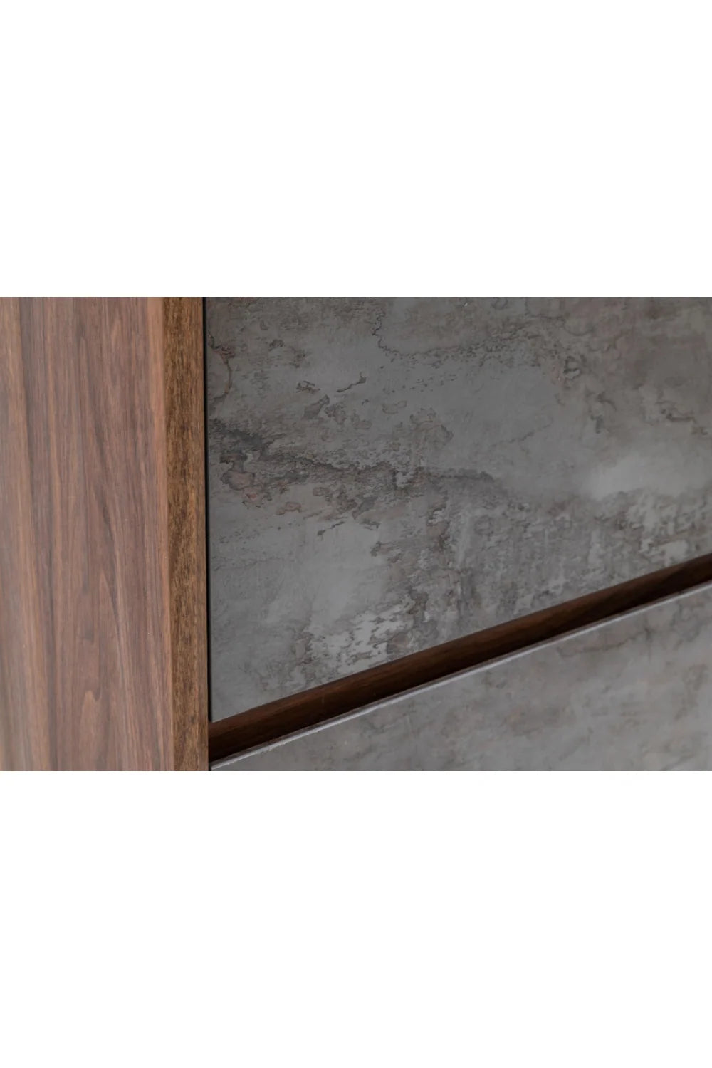 Luxury Modern Gray Stucco 5-Drawer Chest European Style for Villa