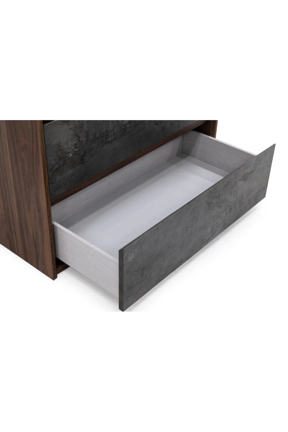 Luxury Modern Gray Stucco 5-Drawer Chest European Style for Villa