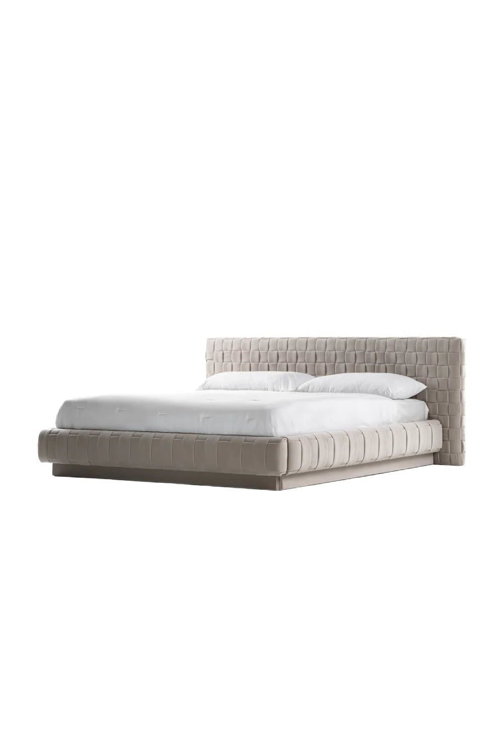Luxury Modern Gray Velvet Bed European Style for Villa
