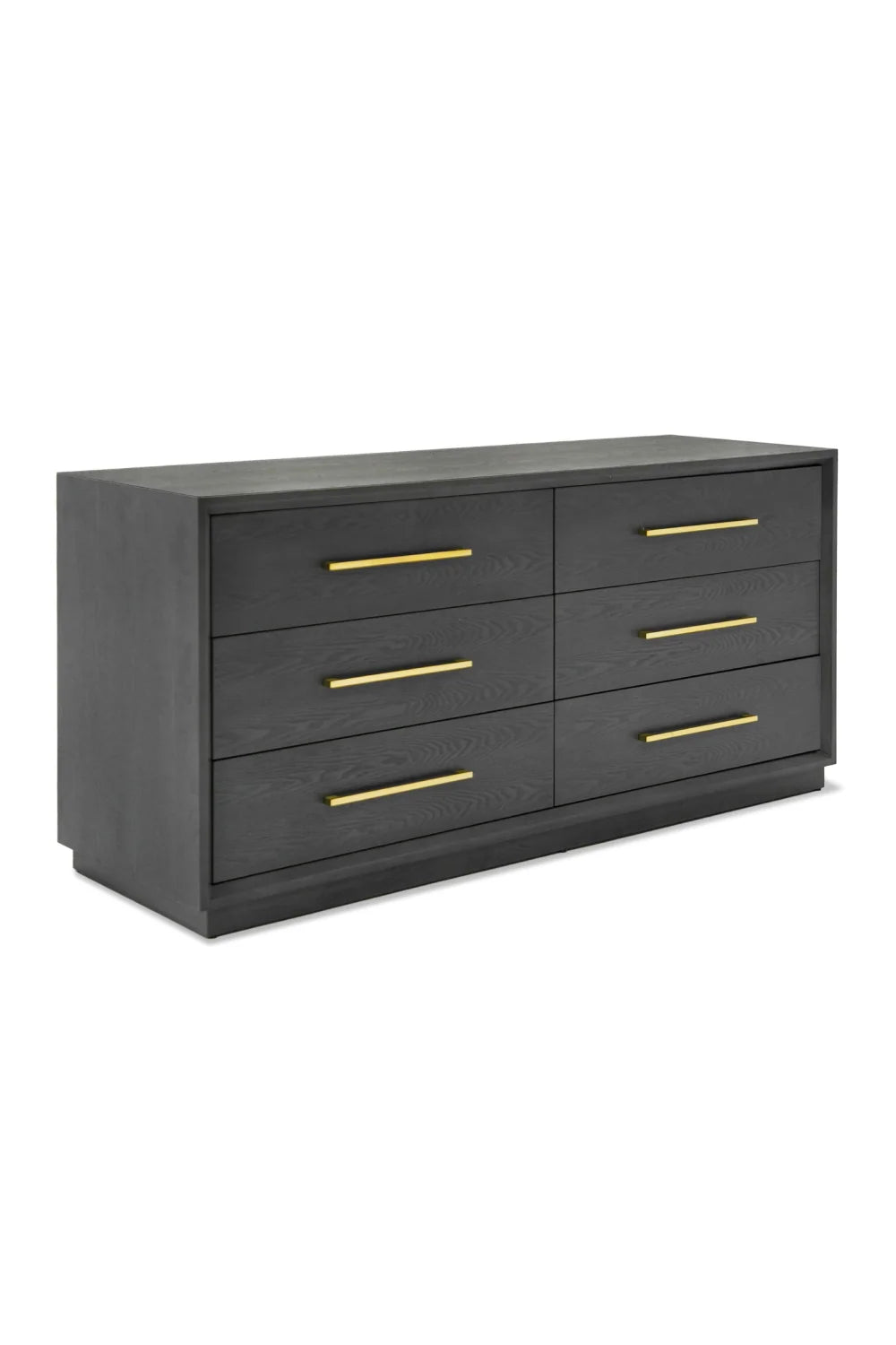 Luxury Modern Gray Wash 6-Drawer Dresser European Style for Villa