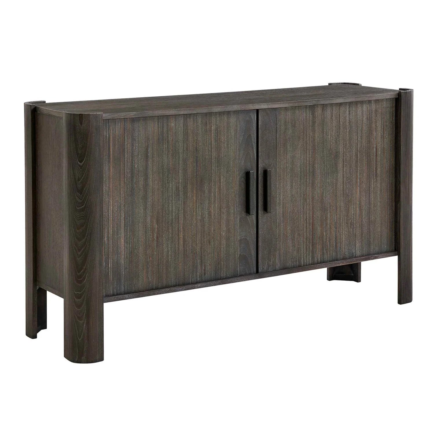 Luxury Modern Gray Wood Sliding Door Cabinet European Style for Villa