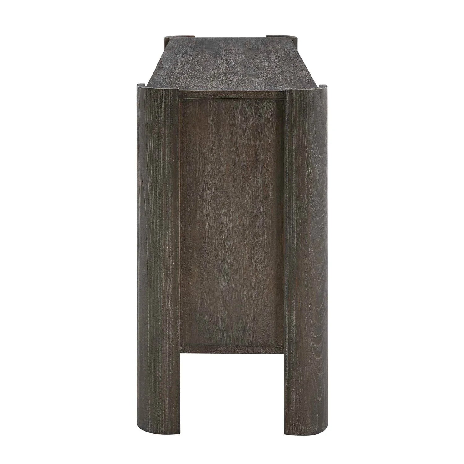 Luxury Modern Gray Wood Sliding Door Cabinet European Style for Villa