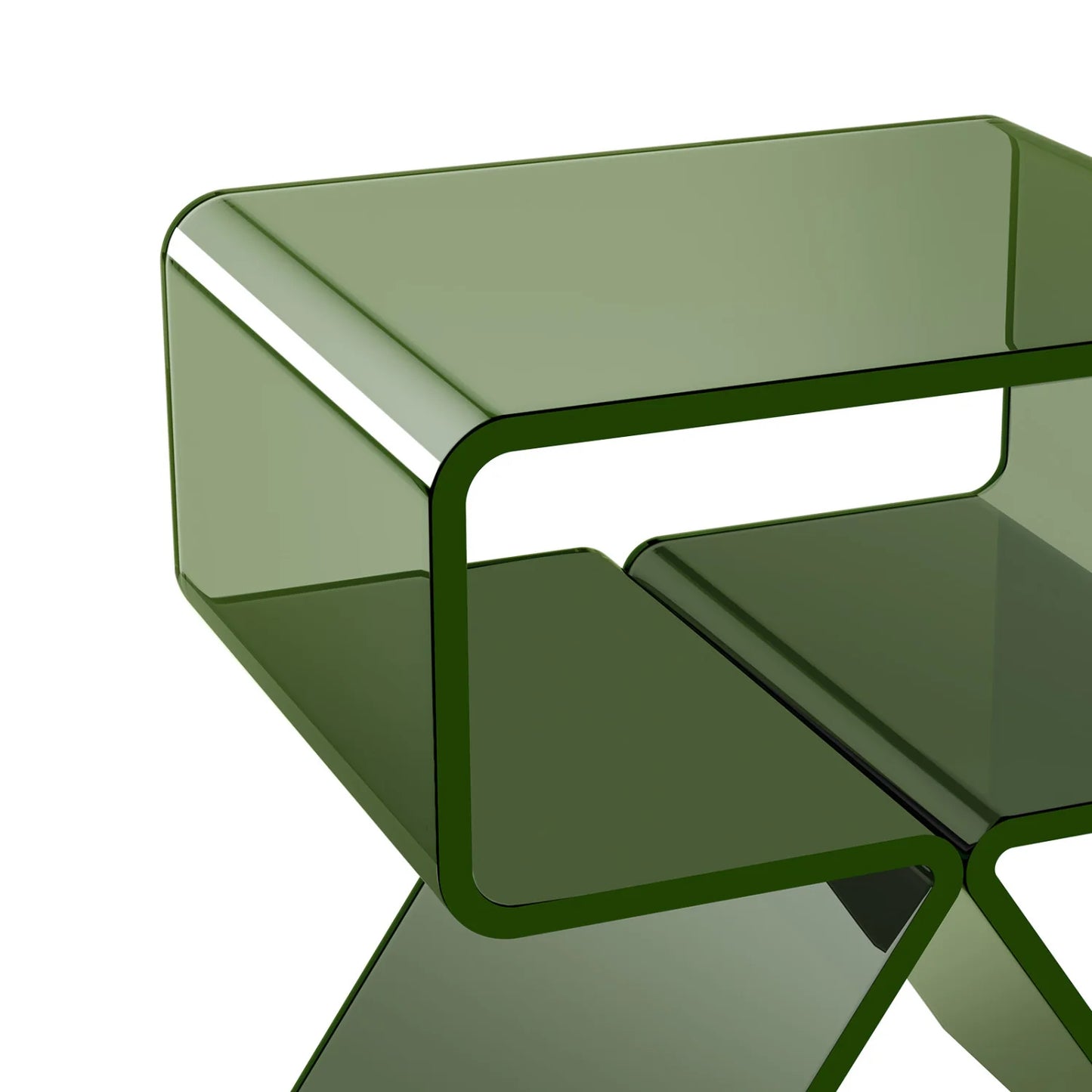 Luxury Modern Green Acrylic Nightstand European Style for Villa