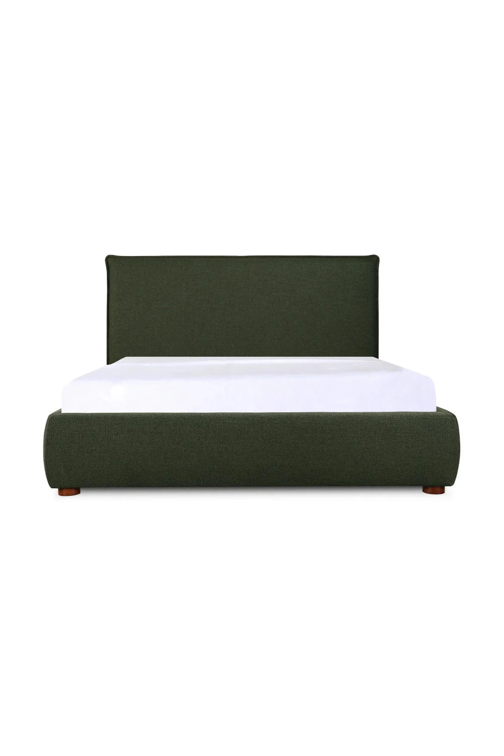 Luxury Modern Green Linen Blend Bed European Style for Villa