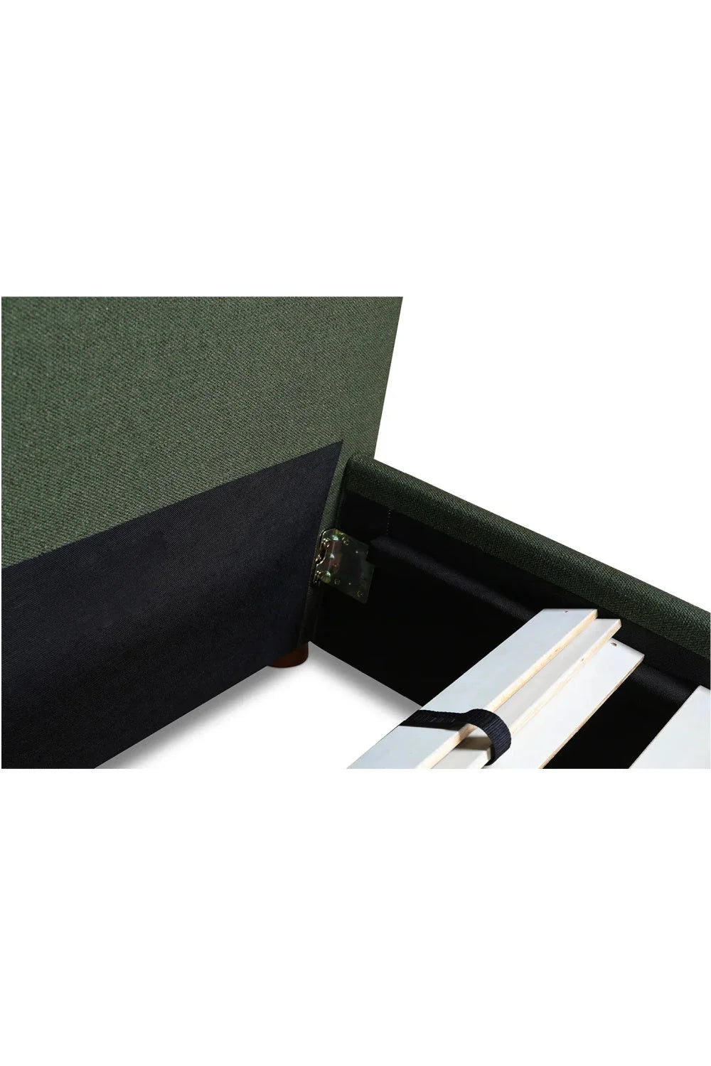 Luxury Modern Green Linen Blend Bed European Style for Villa
