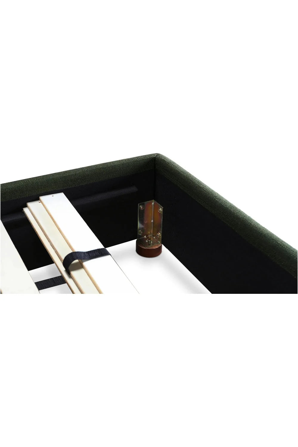 Luxury Modern Green Linen Blend Bed European Style for Villa