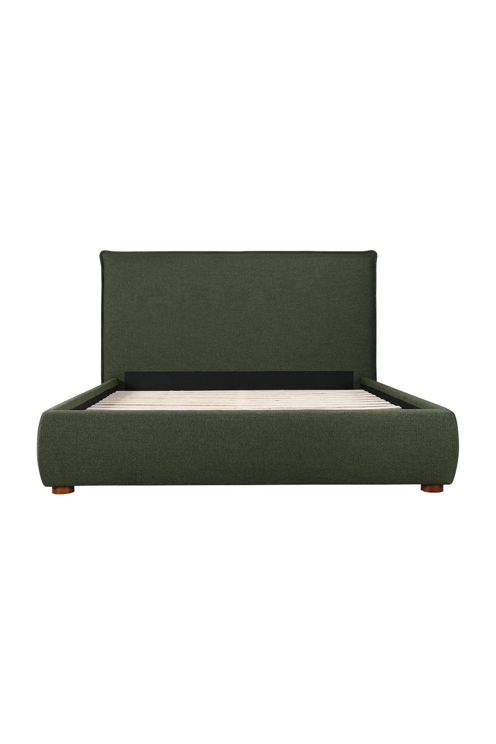 Luxury Modern Green Linen Blend Bed European Style for Villa