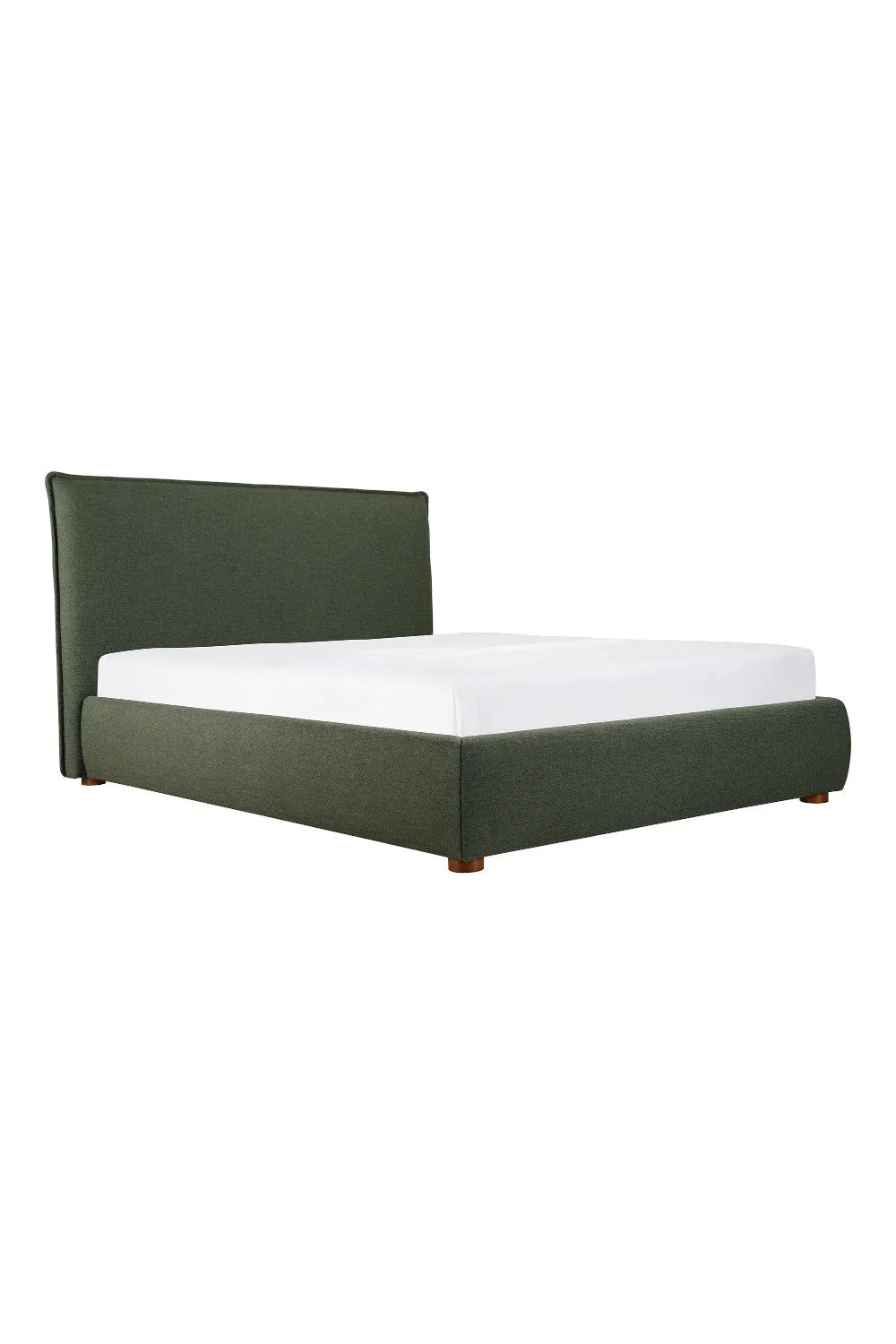 Luxury Modern Green Linen Blend Bed European Style for Villa