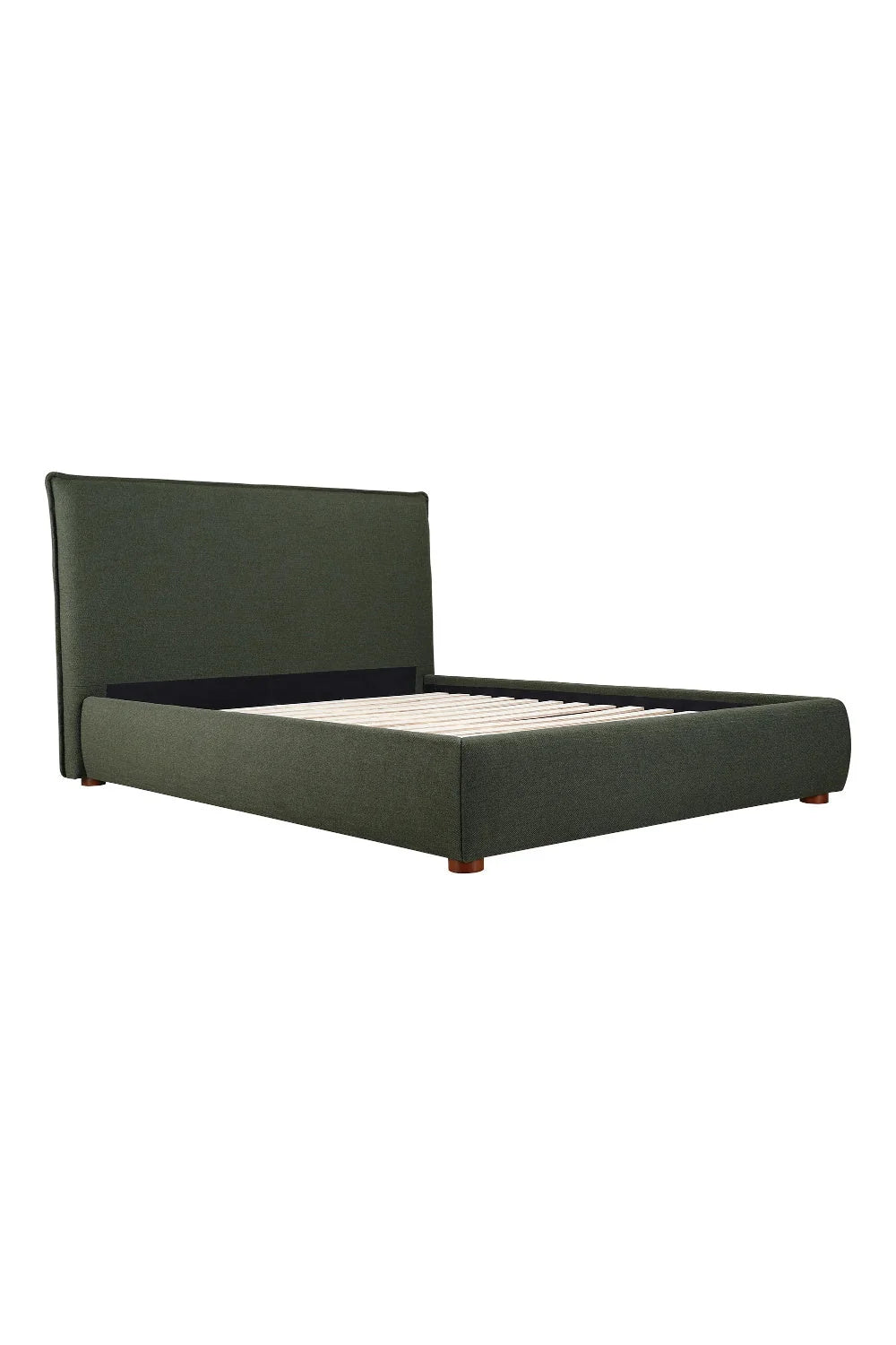 Luxury Modern Green Linen Blend Bed European Style for Villa