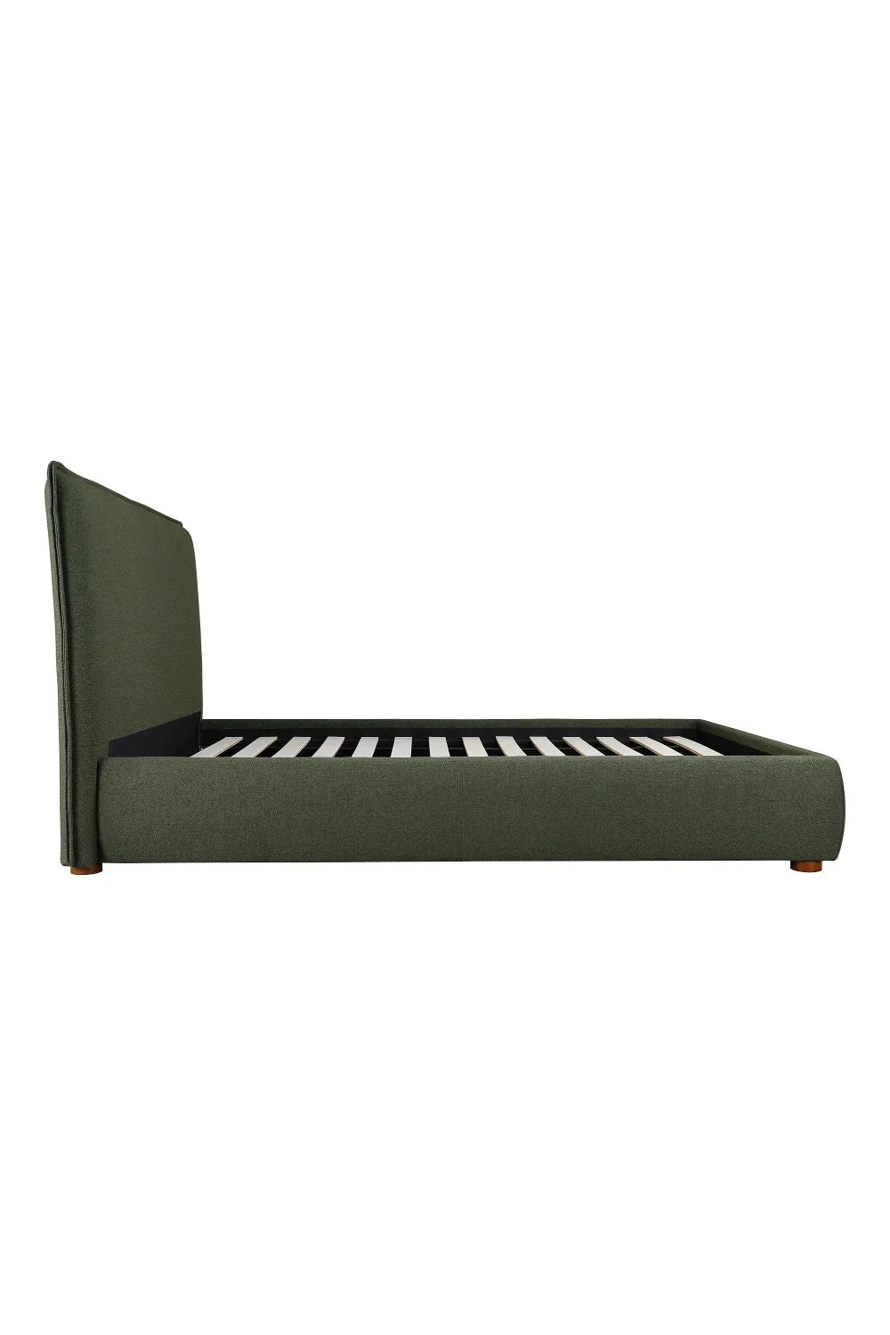 Luxury Modern Green Linen Blend Bed European Style for Villa