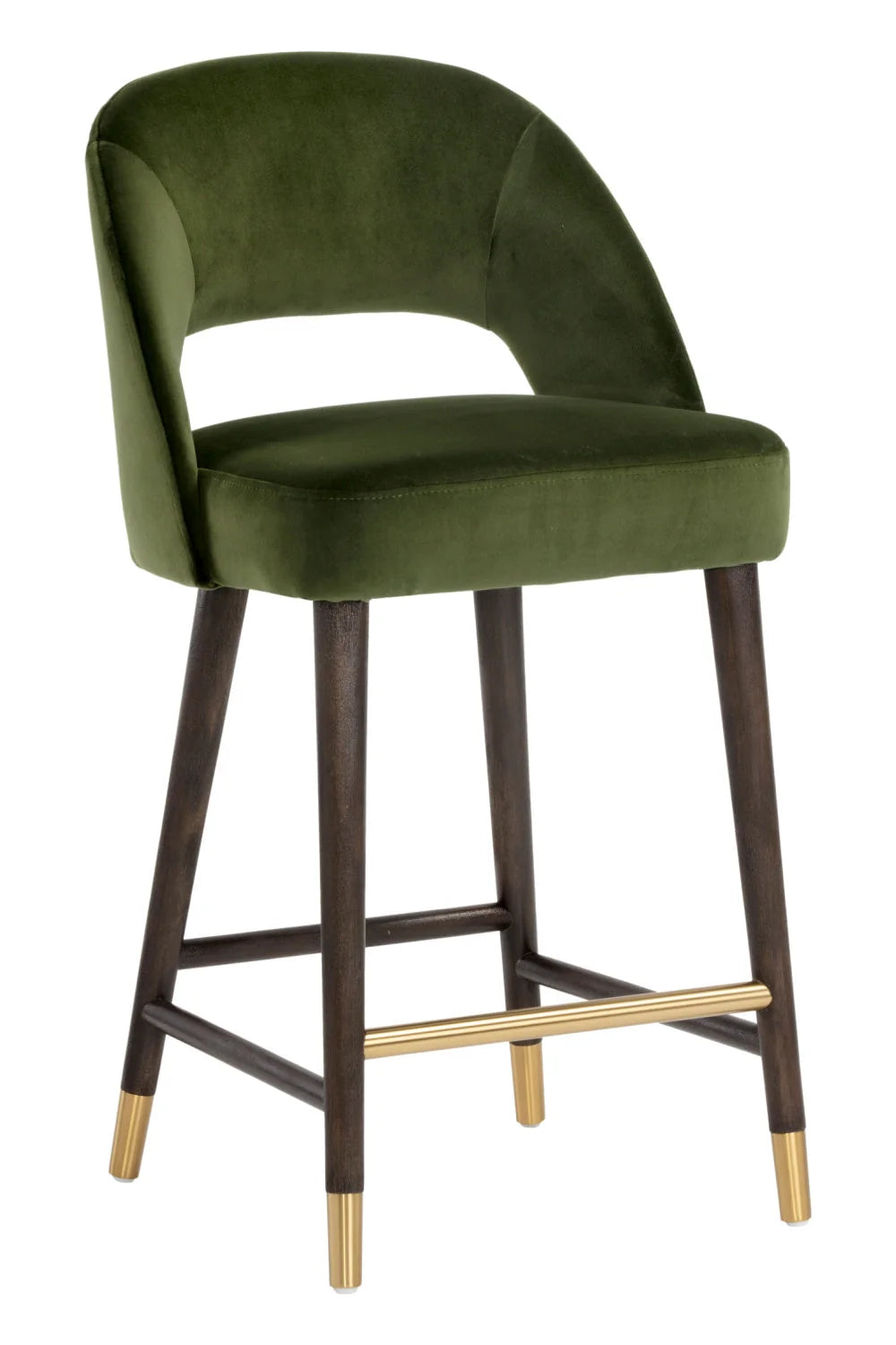 Luxury Modern Green Velvet Counter Stool European Style for Villa