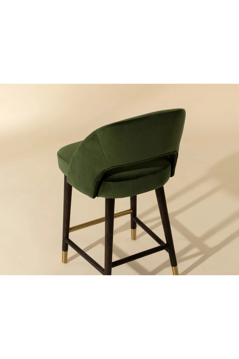Luxury Modern Green Velvet Counter Stool European Style for Villa
