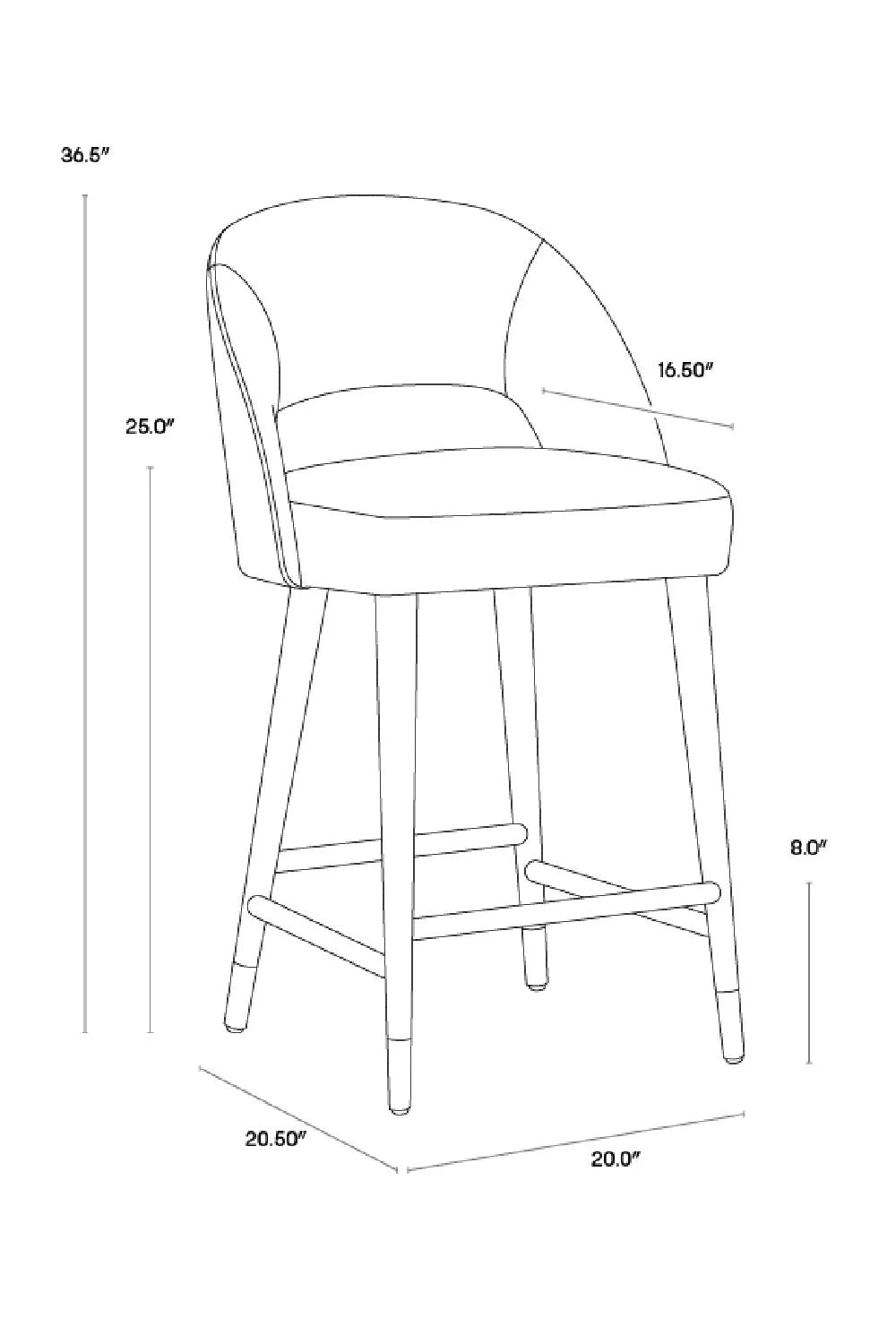 Luxury Modern Green Velvet Counter Stool European Style for Villa