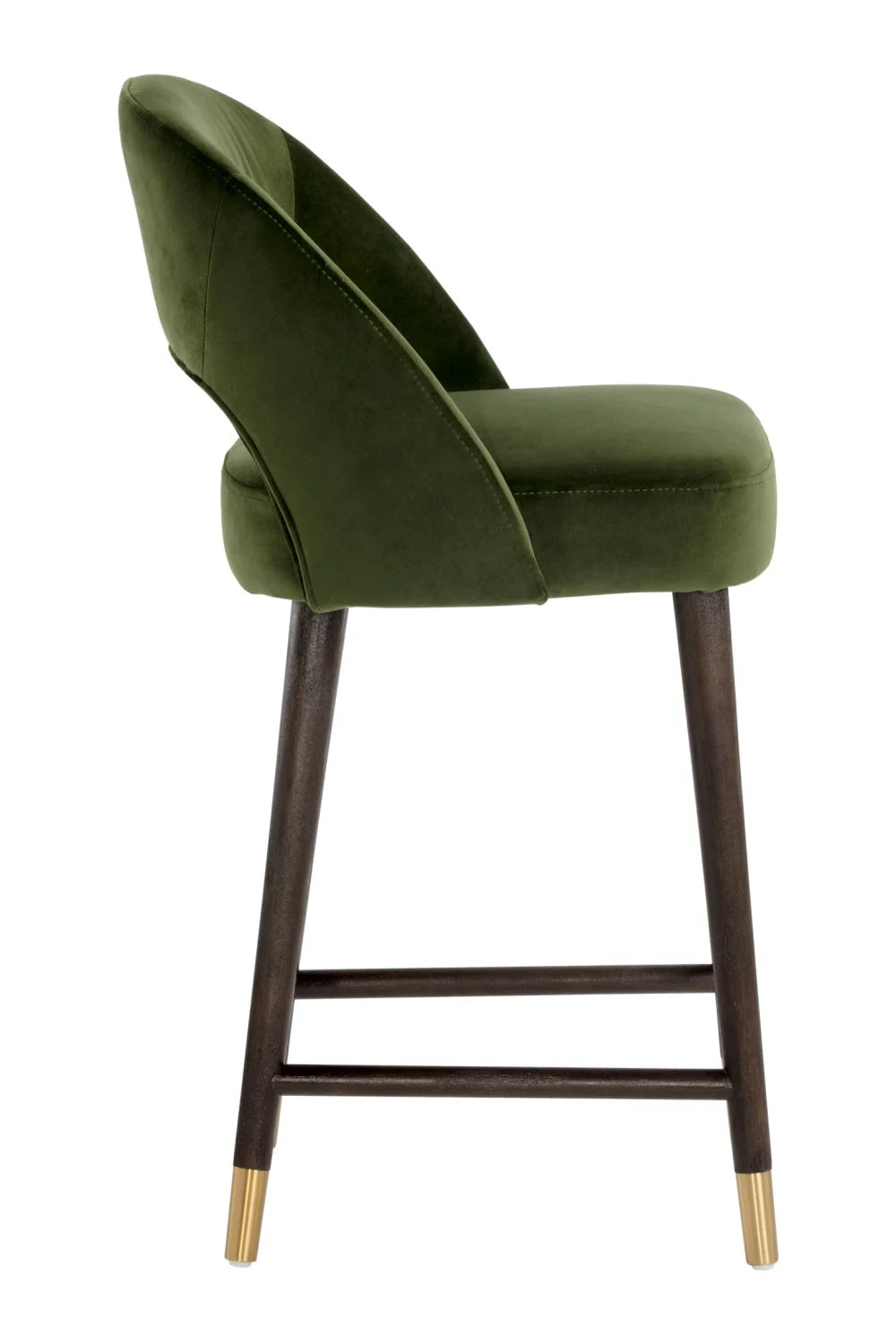 Luxury Modern Green Velvet Counter Stool European Style for Villa