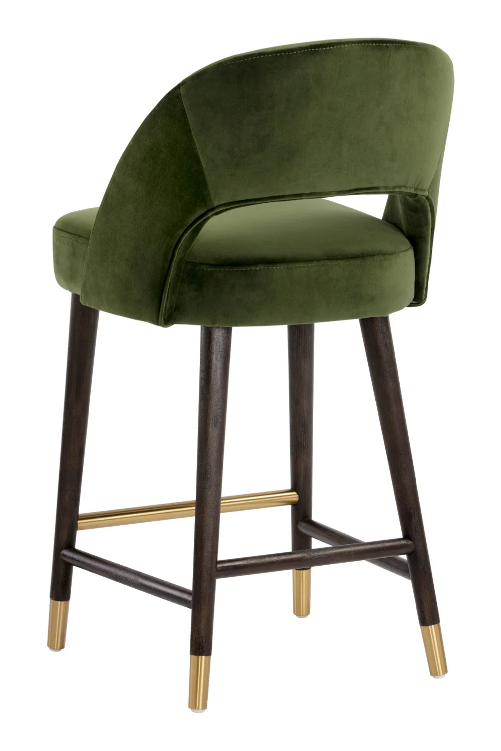 Luxury Modern Green Velvet Counter Stool European Style for Villa