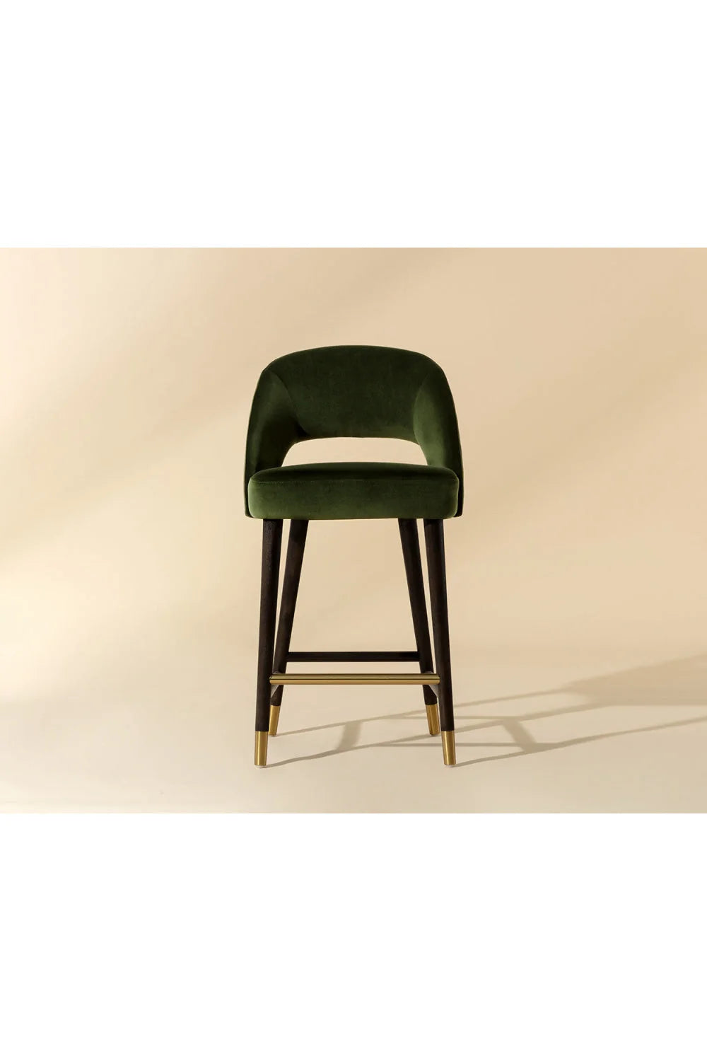 Luxury Modern Green Velvet Counter Stool European Style for Villa