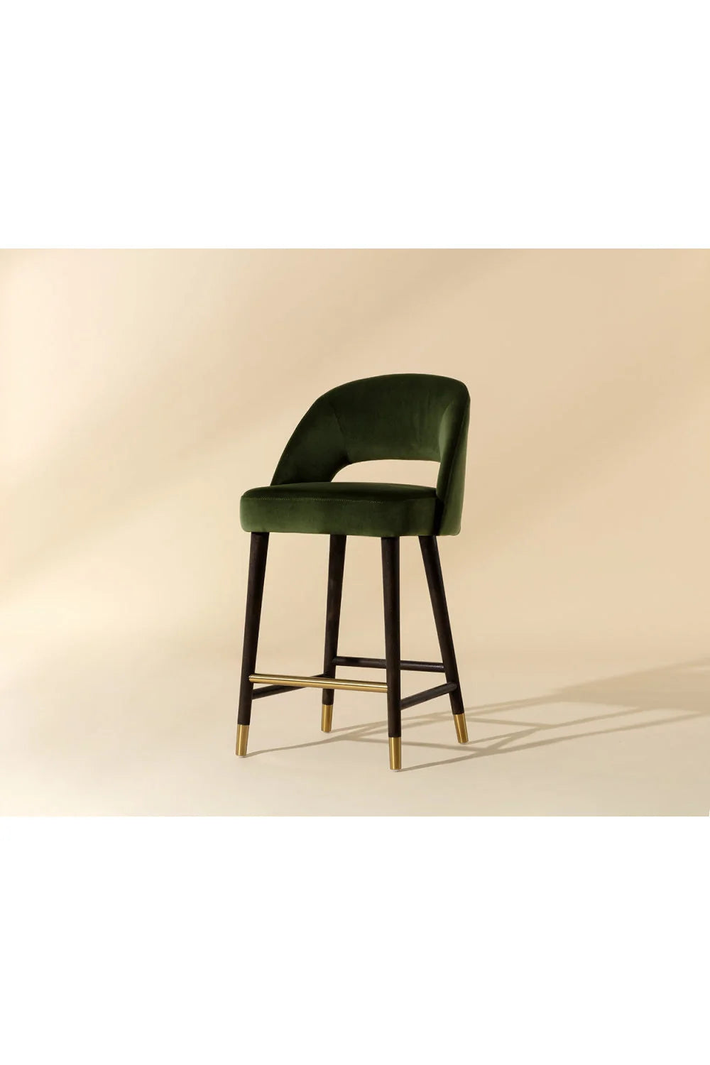 Luxury Modern Green Velvet Counter Stool European Style for Villa
